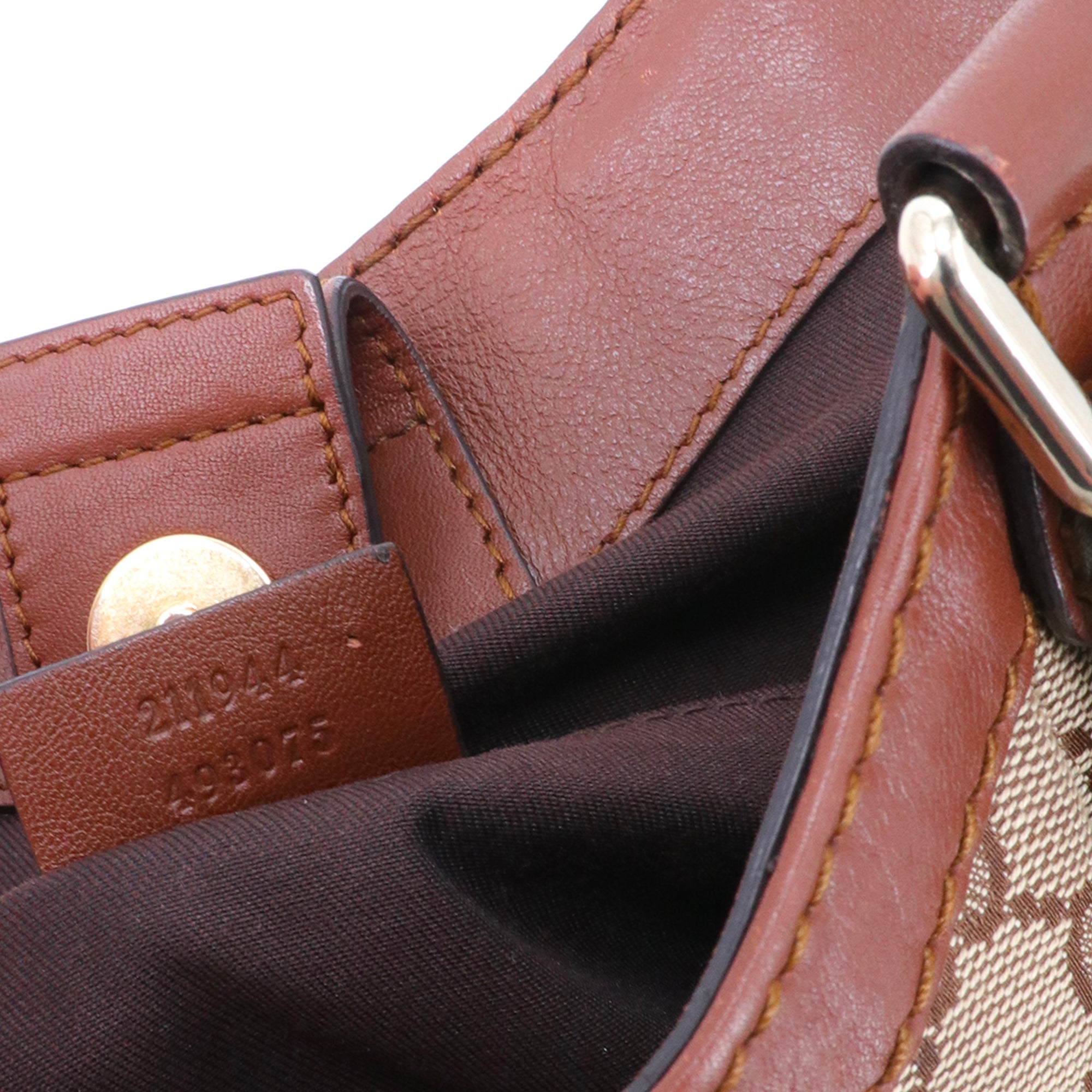 GUCCI - Sac à main Gucci en toile sûpreme GG et cuir marron