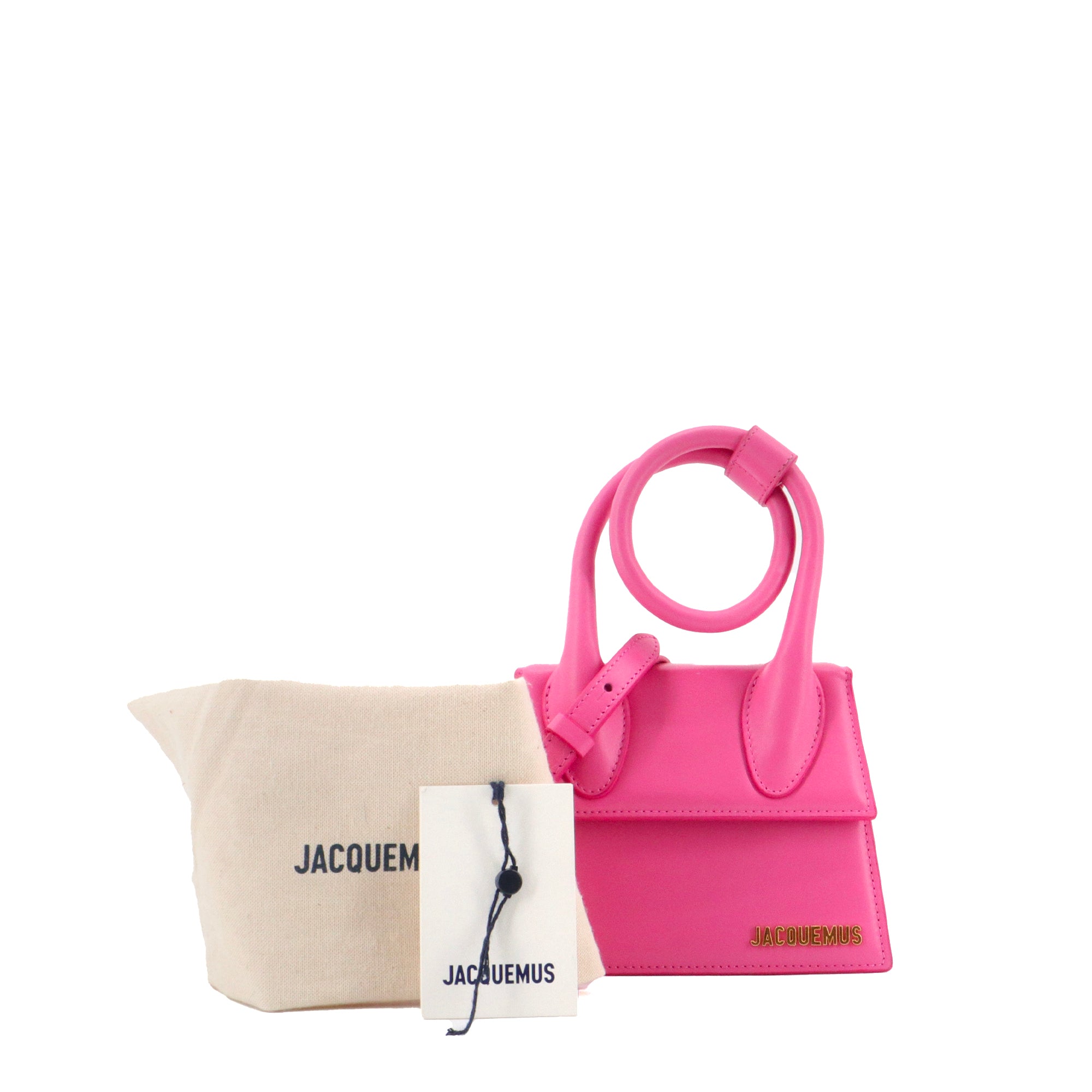 JACQUEMUS - Sac à bandoulière Chiquito noeud Jacquemus en cuir rose