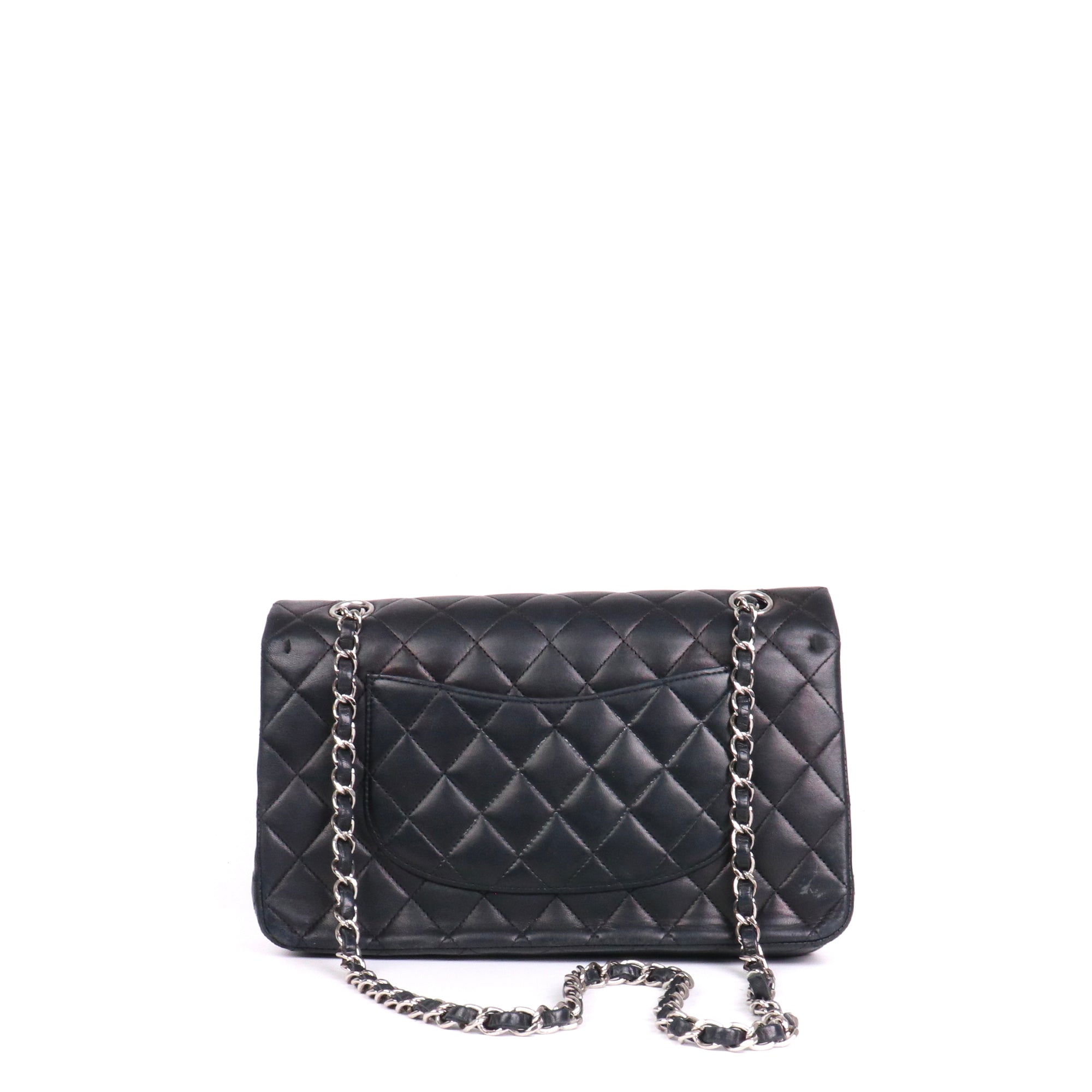 CHANEL - Sac à bandoulière Timeless/Classique Chanel en cuir d'agneau noir