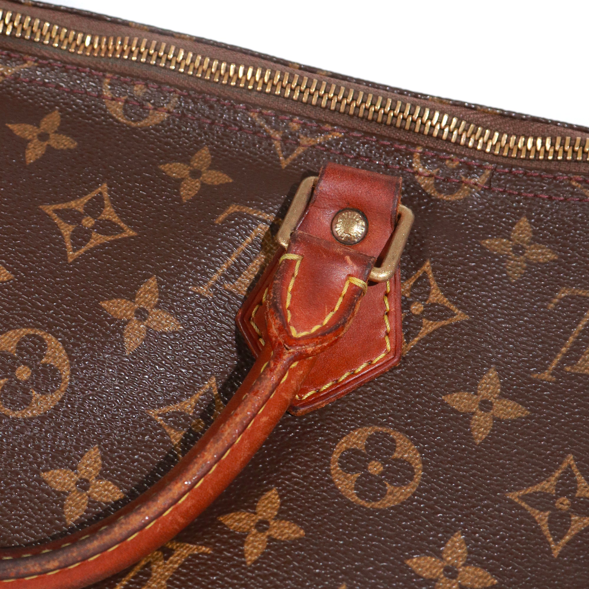 LOUIS VUITTON - Sac à main Speedy 35 en toile monogramme vintage