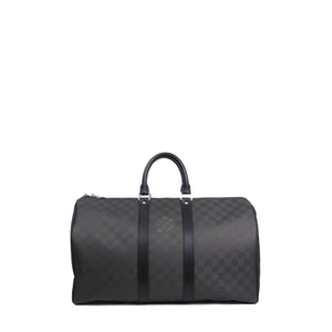 LOUIS VUITTON - Sac de voyage Keepall 45 Louis Vuitton en toile damier carbone