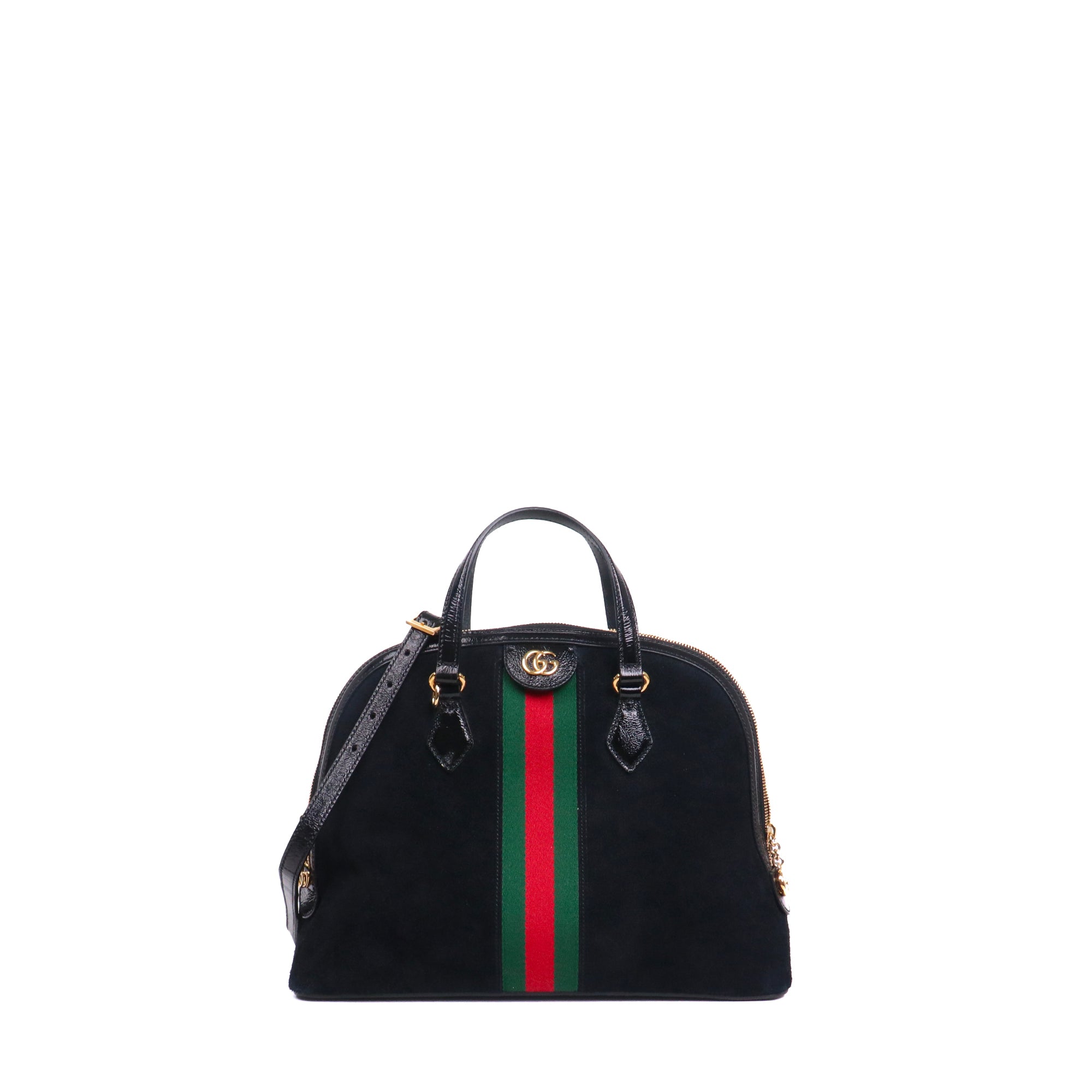 GUCCI - Sac à bandoulière Ophidia Dome Gucci en daim noir