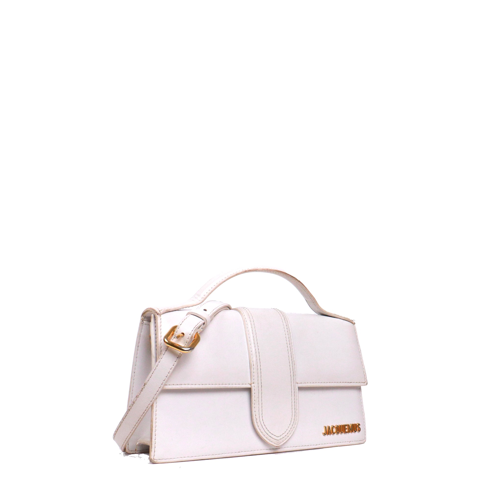 JACQUEMUS - Sac à bandoulière Le Grand Bambino Jacquemus en cuir blanc