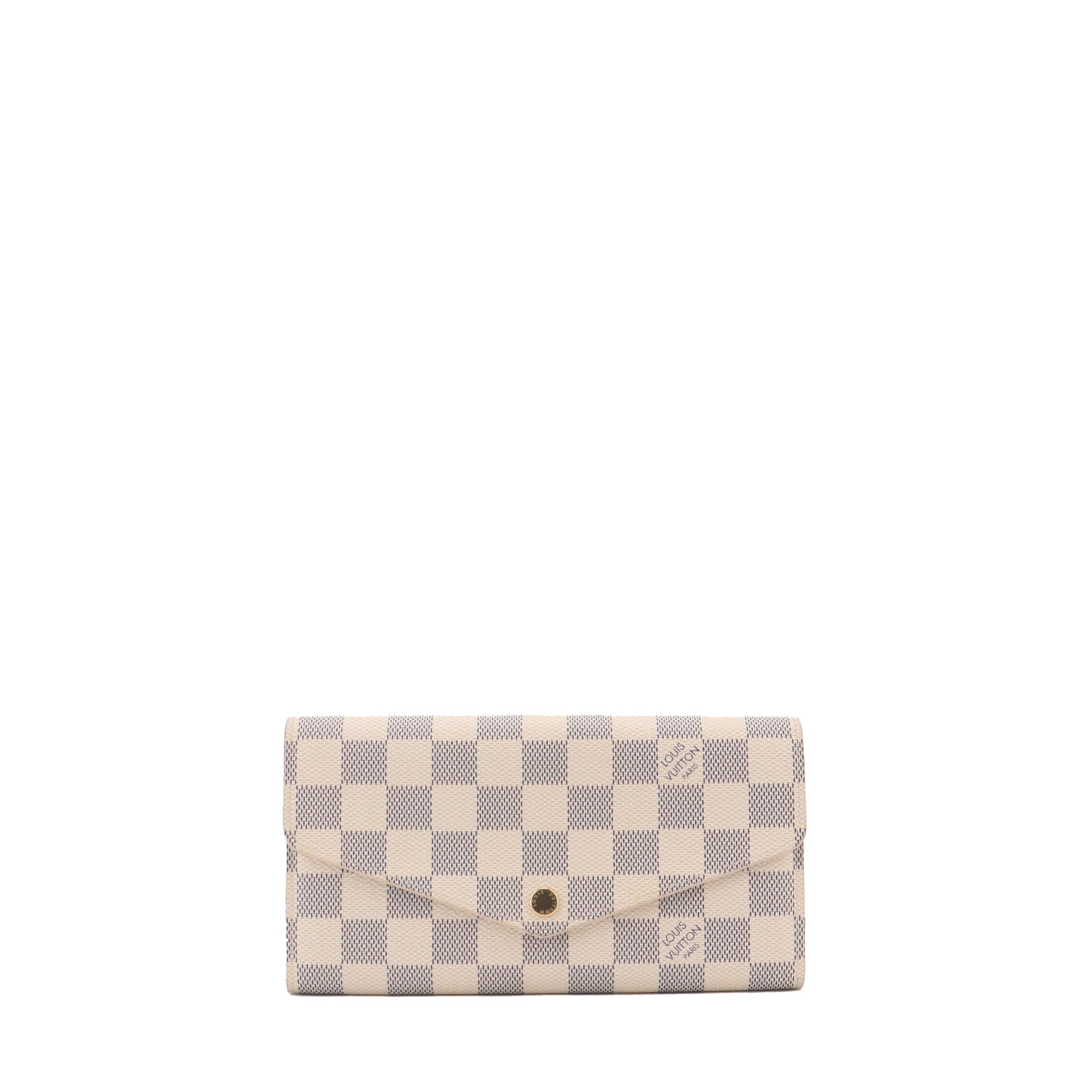 LOUIS VUITTON - Portefeuille Sarah Louis Vuitton en toile damier azur