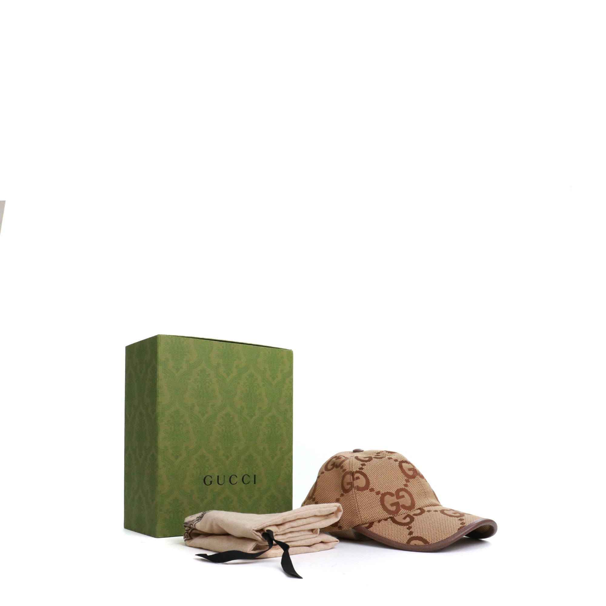 GUCCI - Casquette Gucci en toile GG Jumbo marron (XS)