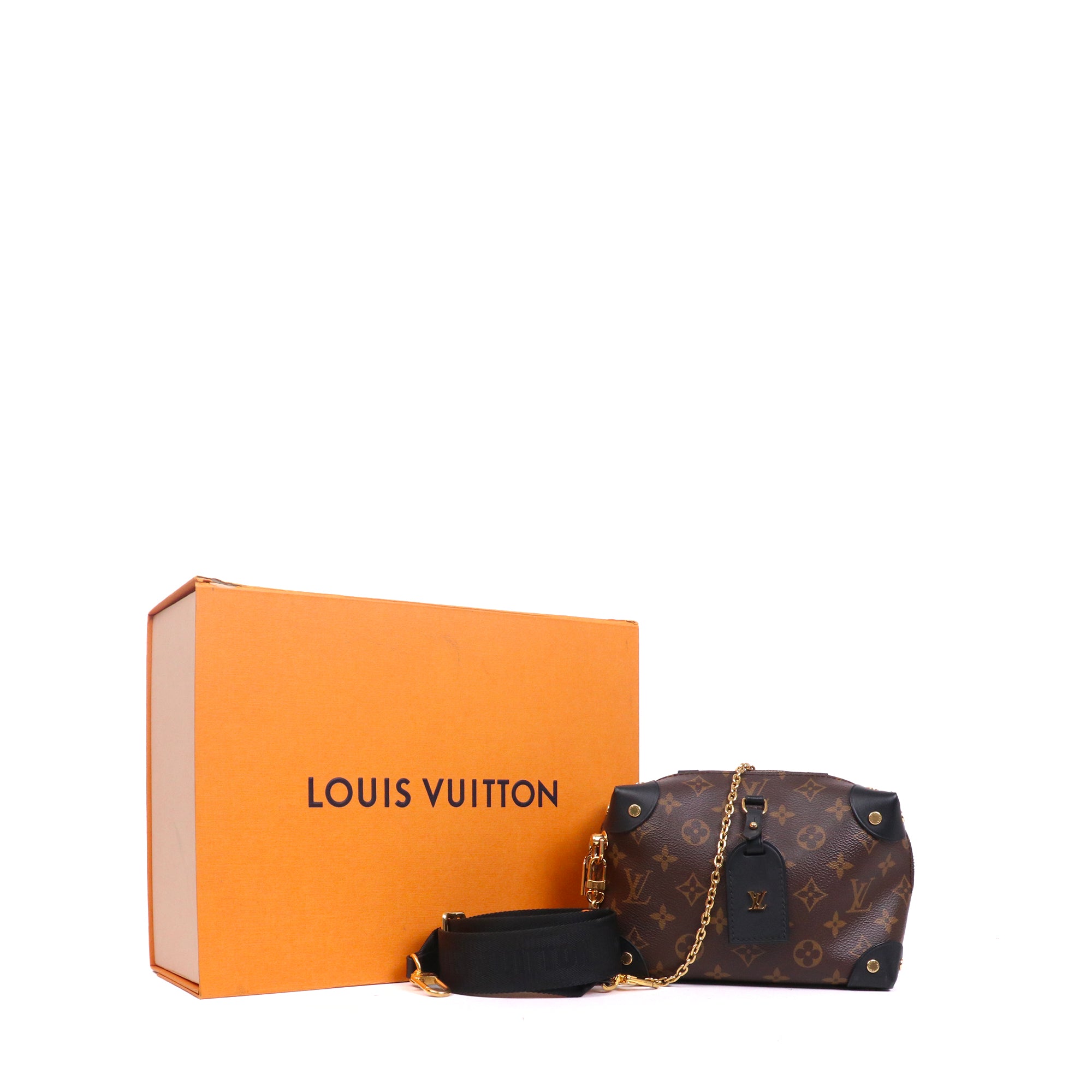 LOUIS VUITTON - Sac à bandoulière Petite Malle Souple Louis Vuitton en toile monogrammée