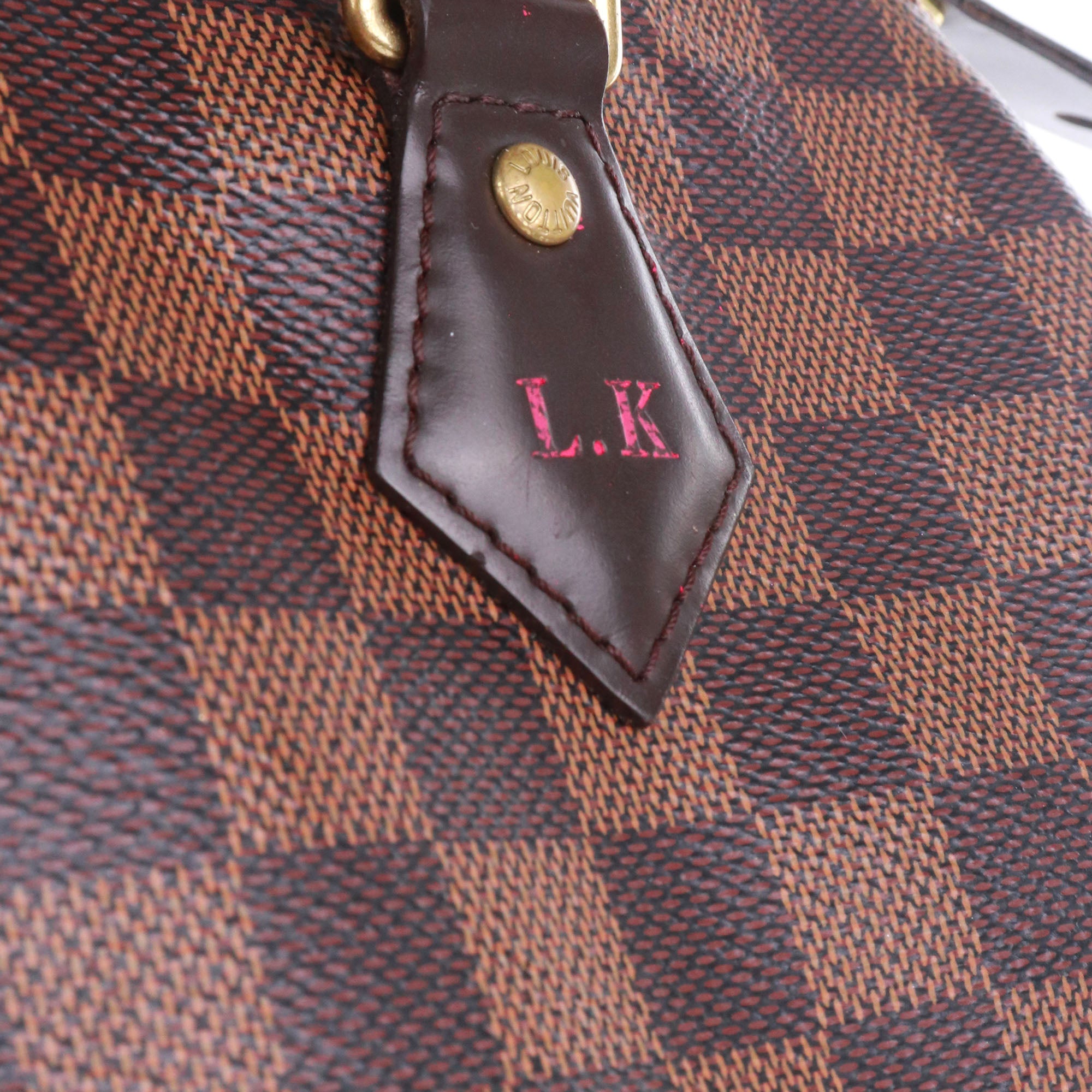 LOUIS VUITTON - Sac à main Speedy 25 Louis Vuitton en toile damier ébène