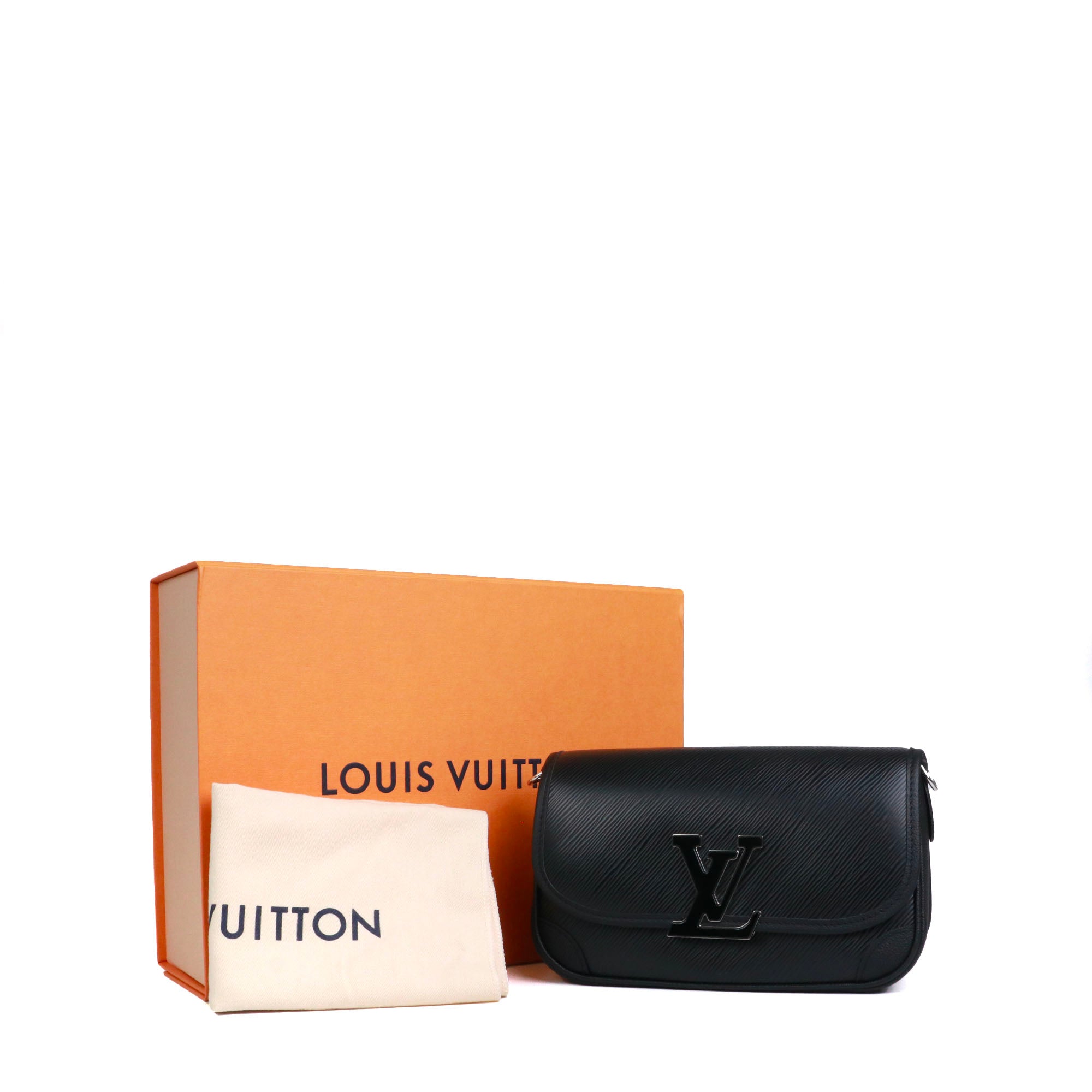LOUIS VUITTON - Sac à bandoulière Buci Louis Vuitton en cuir épi noir