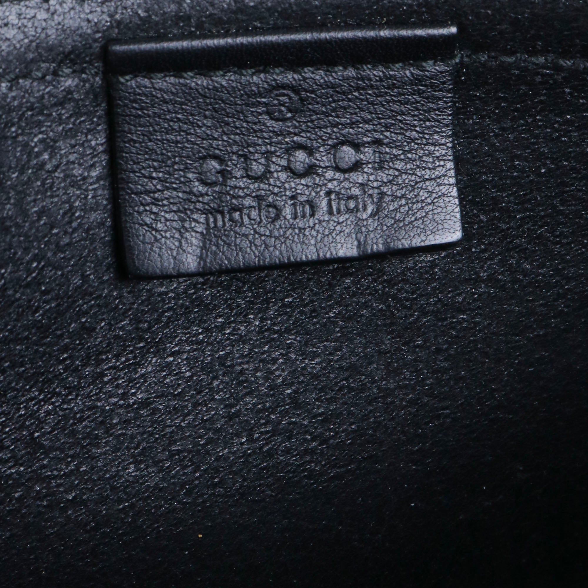 GUCCI - Sac cabas Mors Gucci en cuir lisse noir vintage