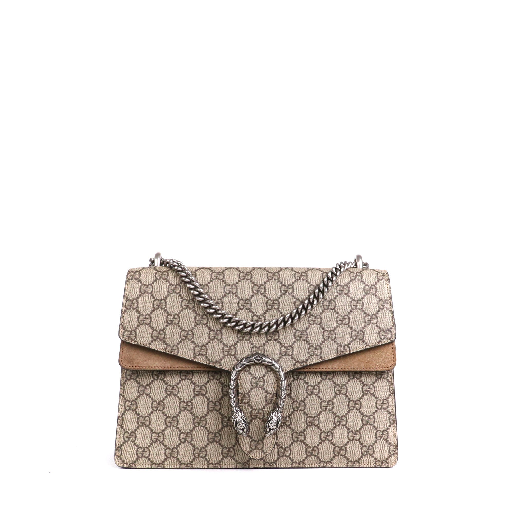 GUCCI - Sac à épaule Dionysus medium Gucci en toile monogrammée marron