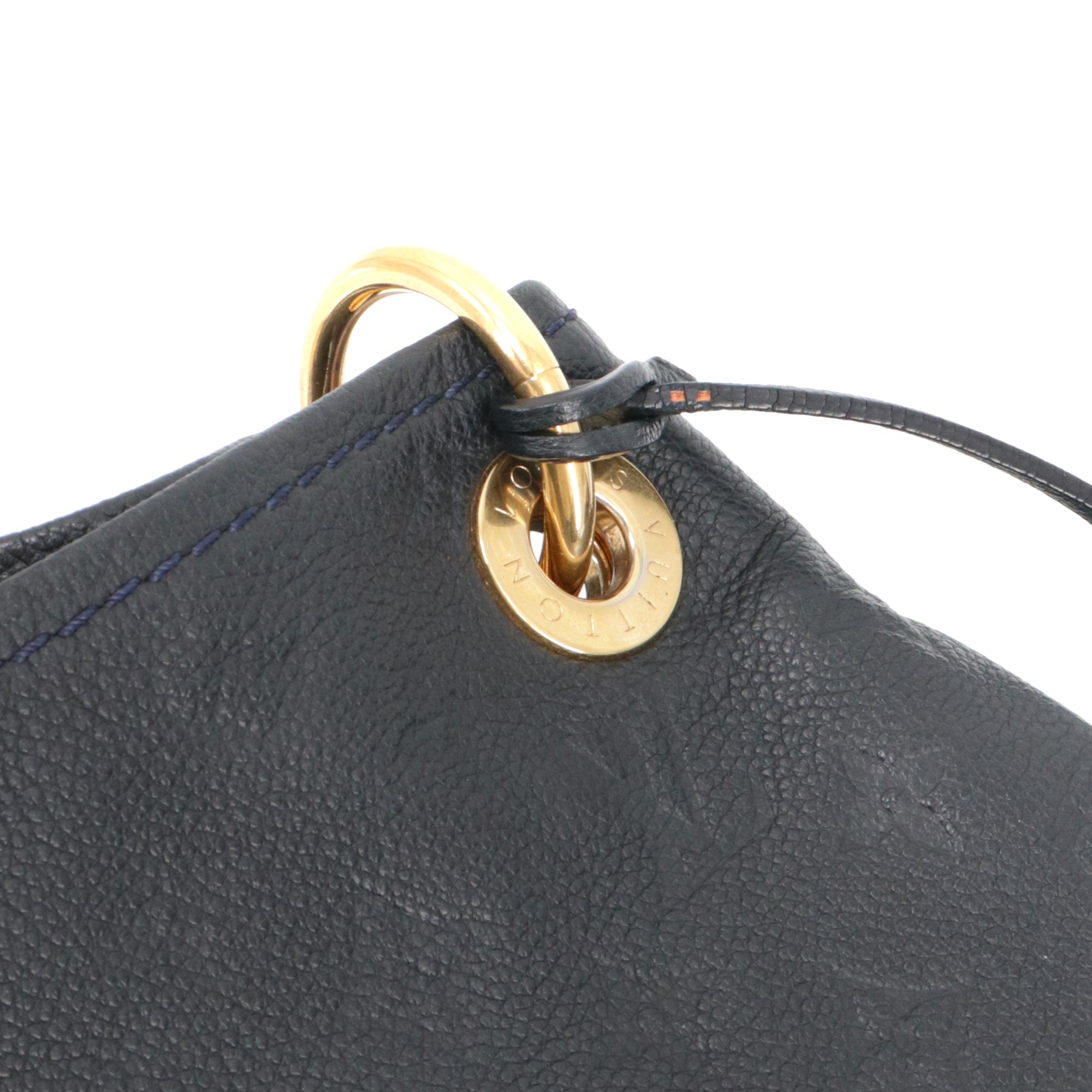 LOUIS VUITTON - Sac cabas Artsy MM Louis Vuitton en cuir empreinte bleu marine