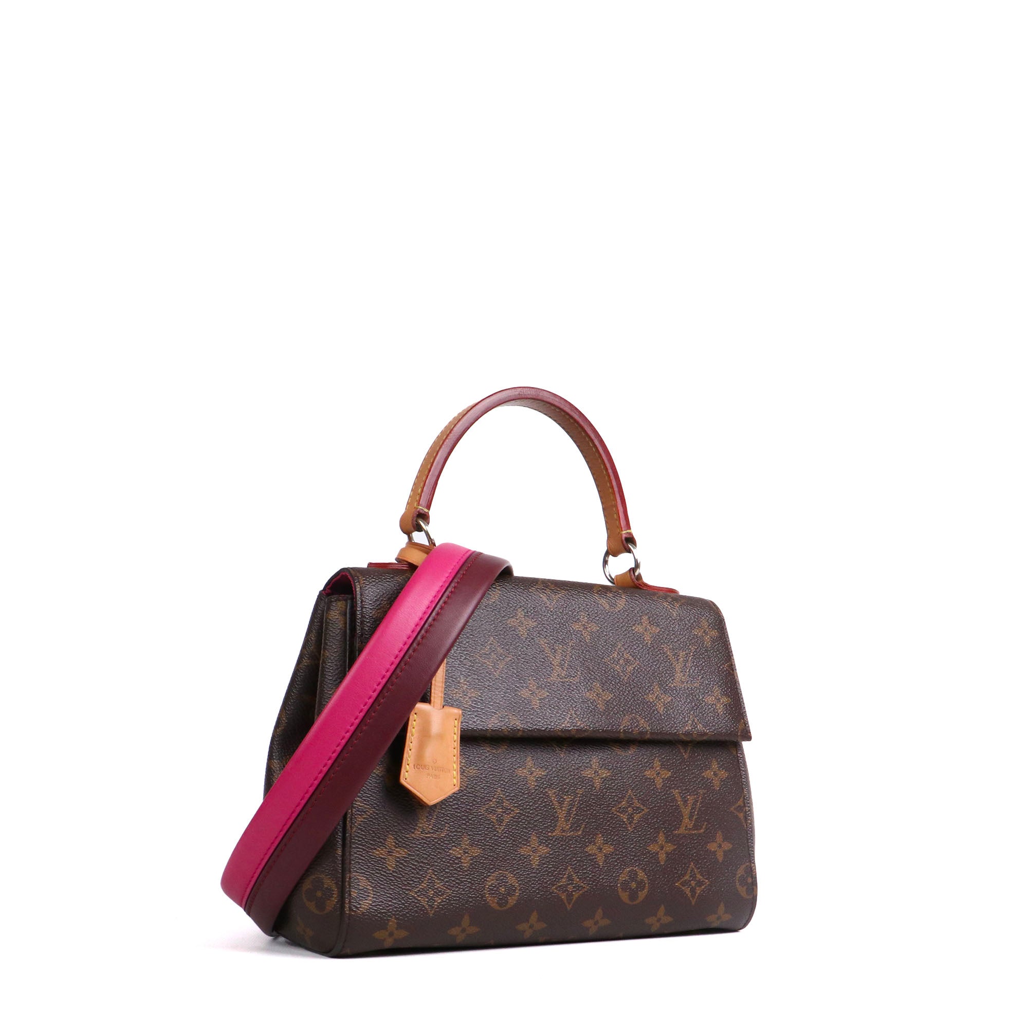 LOUIS VUITTON - Sac à main Cluny BB Louis Vuitton en toile monogrammée marron