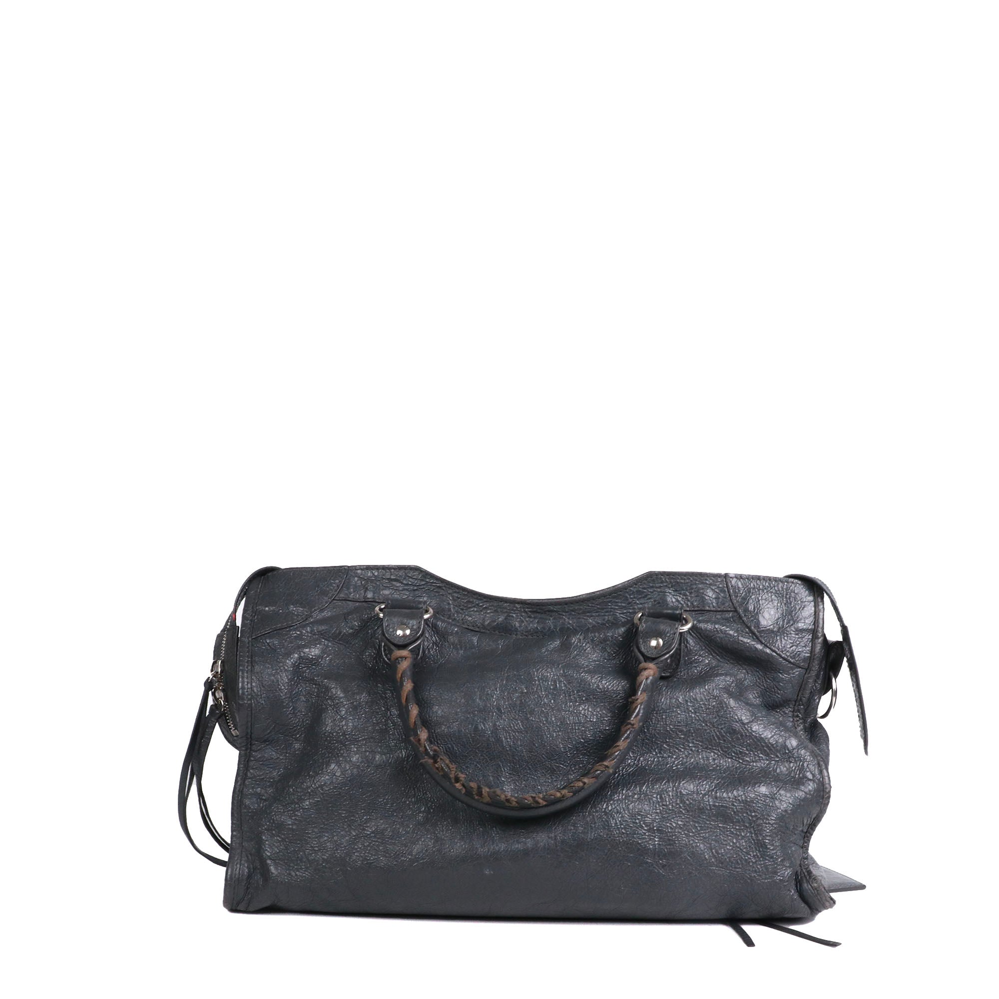 BALENCIAGA - Sac à main City Balenciaga en cuir gris