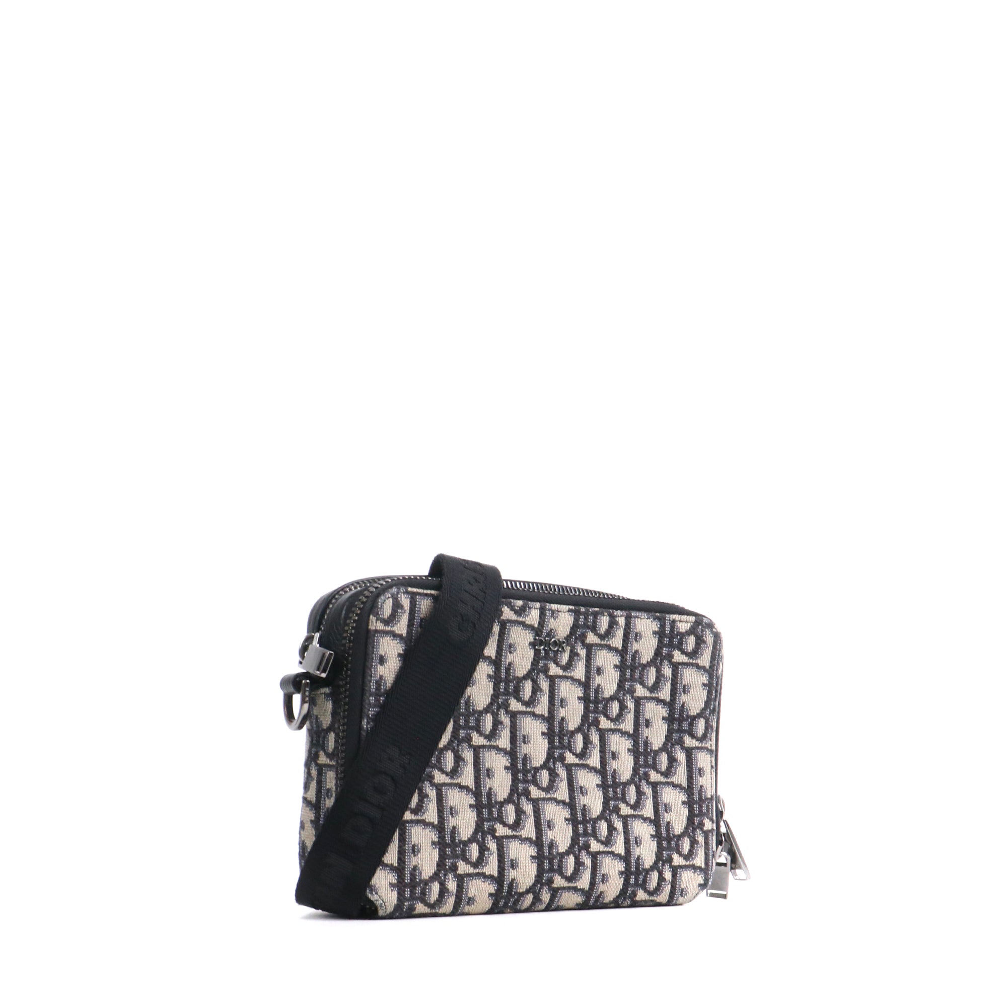DIOR - Sac à bandoulière Dior en toile bleu marine