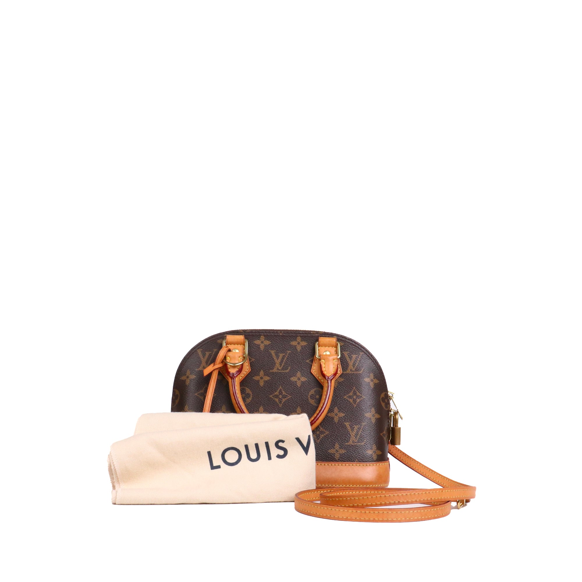 LOUIS VUITTON - Sac à bandoulière Alma BB Louis Vuitton en toile monogrammée
