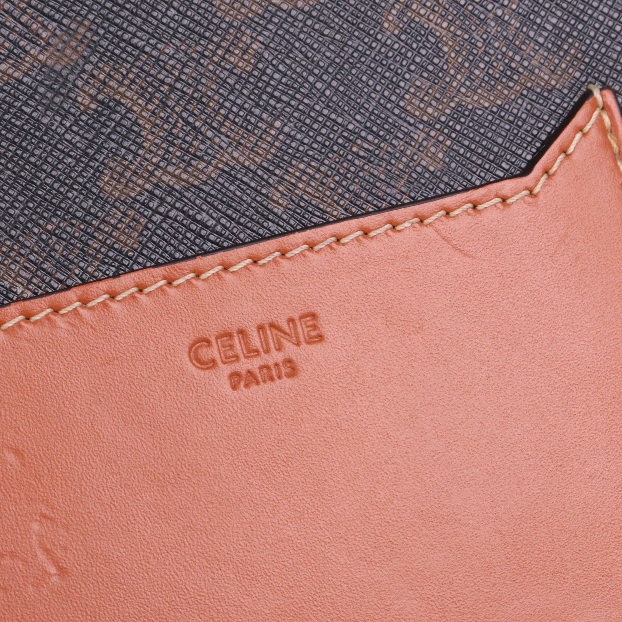 CELINE - Sac à bandoulière Messenger Double Zip Celine en cuir et toile enduite