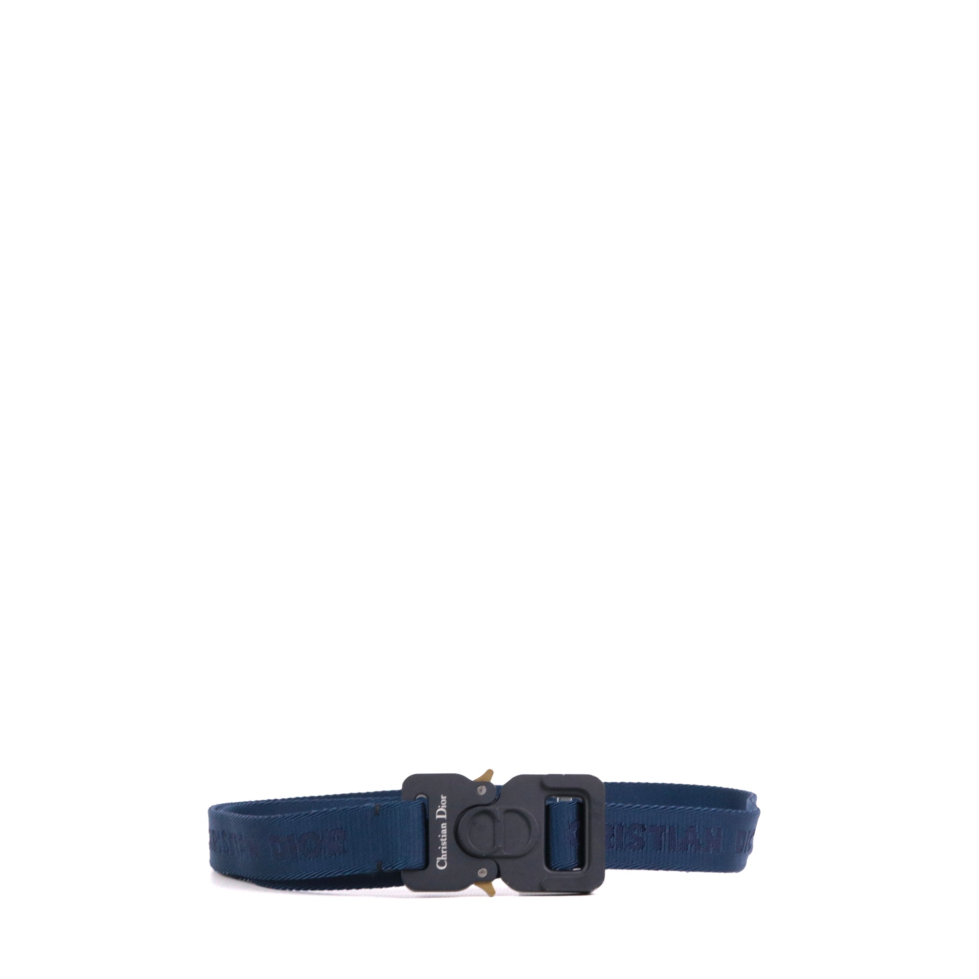 DIOR - Ceinture Saddle Dior en tissu bleu marine