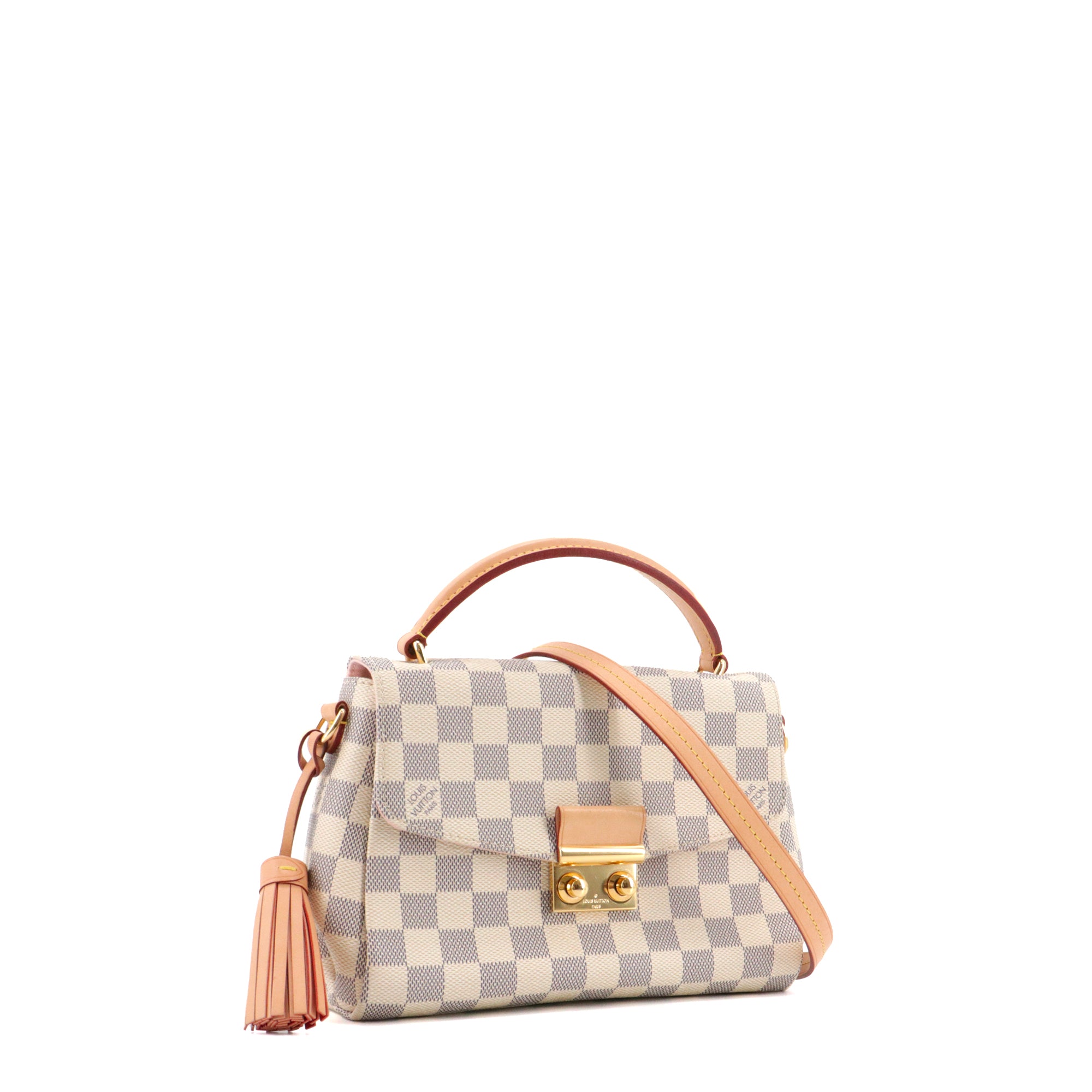 LOUIS VUITTON - Sac à bandoulière Croisette Louis Vuitton en toile damier azur