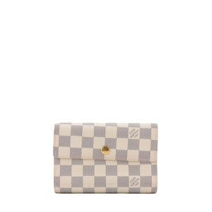 LOUIS VUITTON - Portefeuille Alexandra Louis Vuitton en toile damier azur
