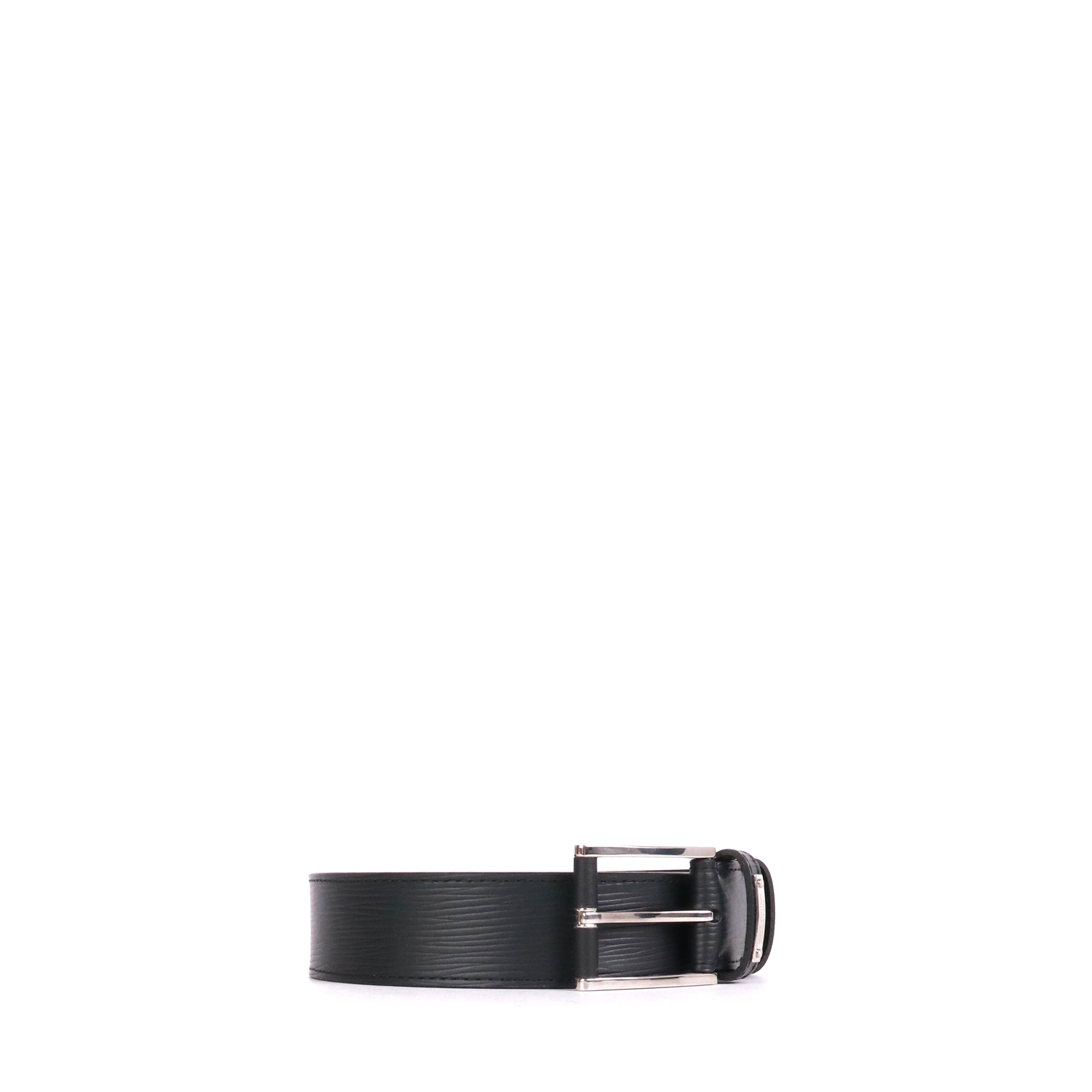 LOUIS VUITTON - Ceinture Louis Vuitton en cuir épi noir (T100)