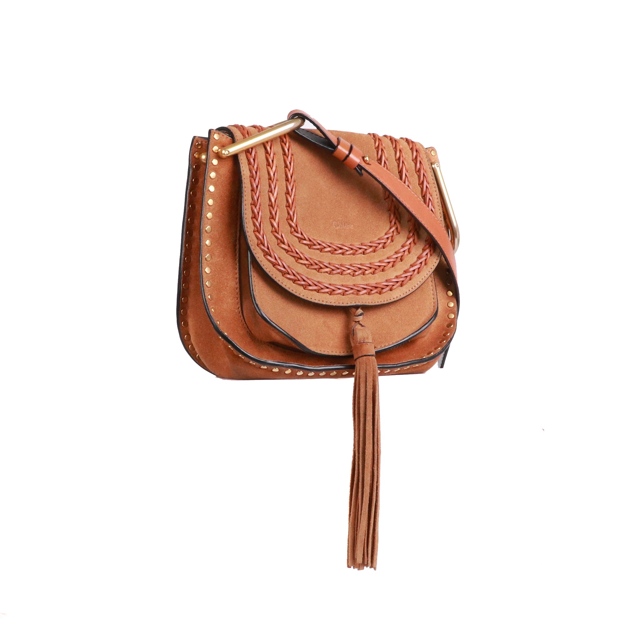 CHLOÉ - Sac à bandoulière Hudson Chloé en daim marron