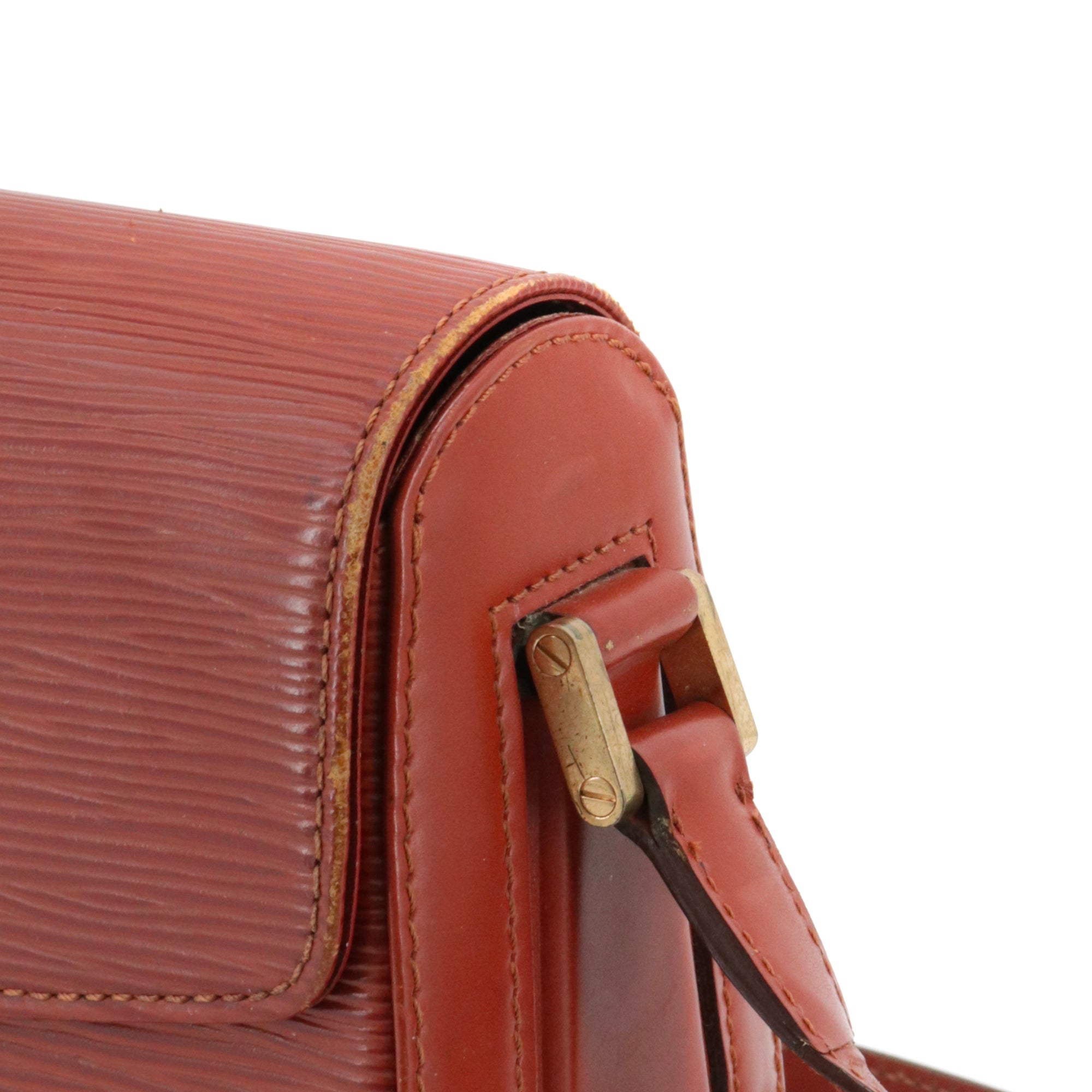 LOUIS VUITTON - Sac à bandoulière Buci Louis Vuitton vintage en cuir épi terracotta