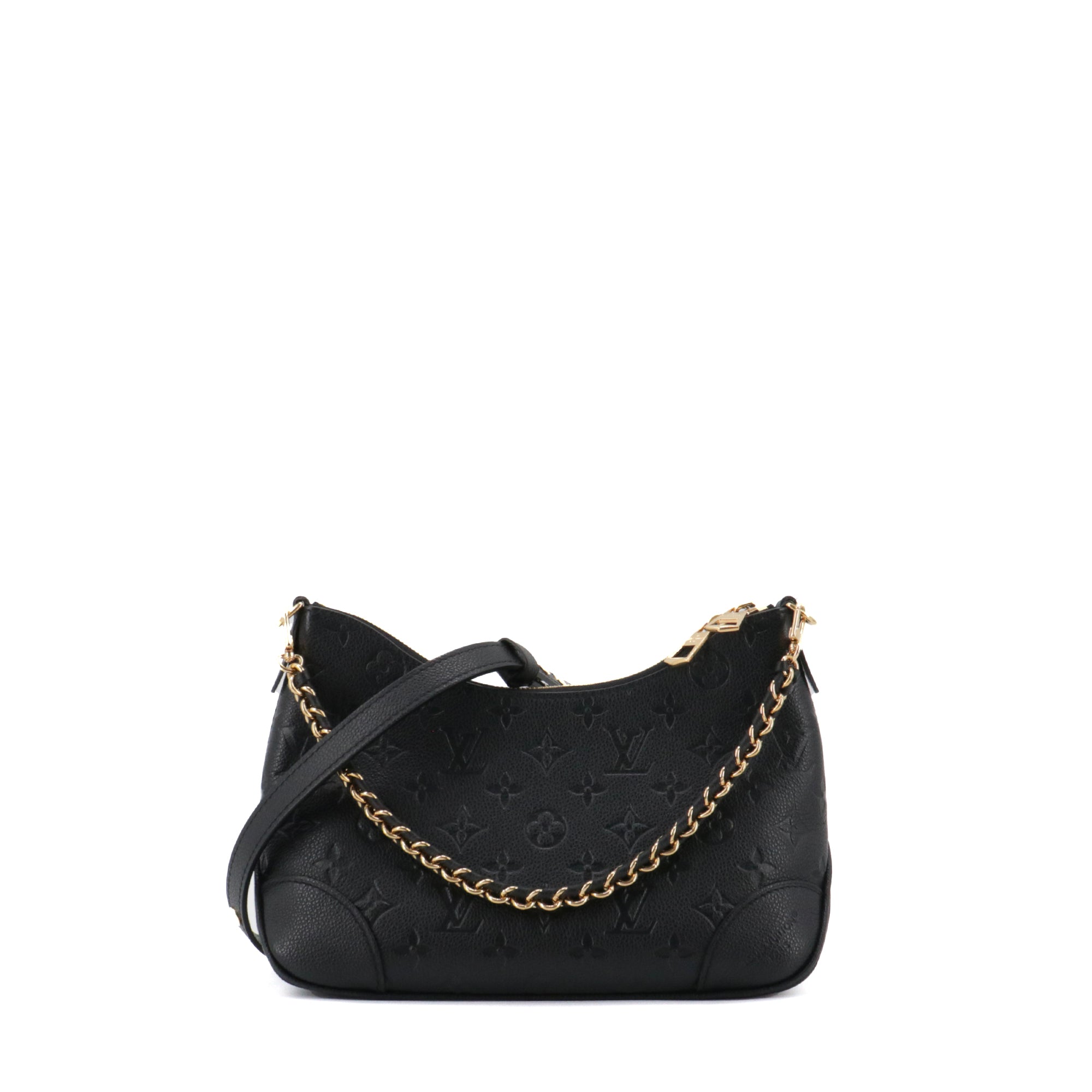 LOUIS VUITTON - Sac à bandoulière Boulogne Louis Vuitton en cuir empreinte noir