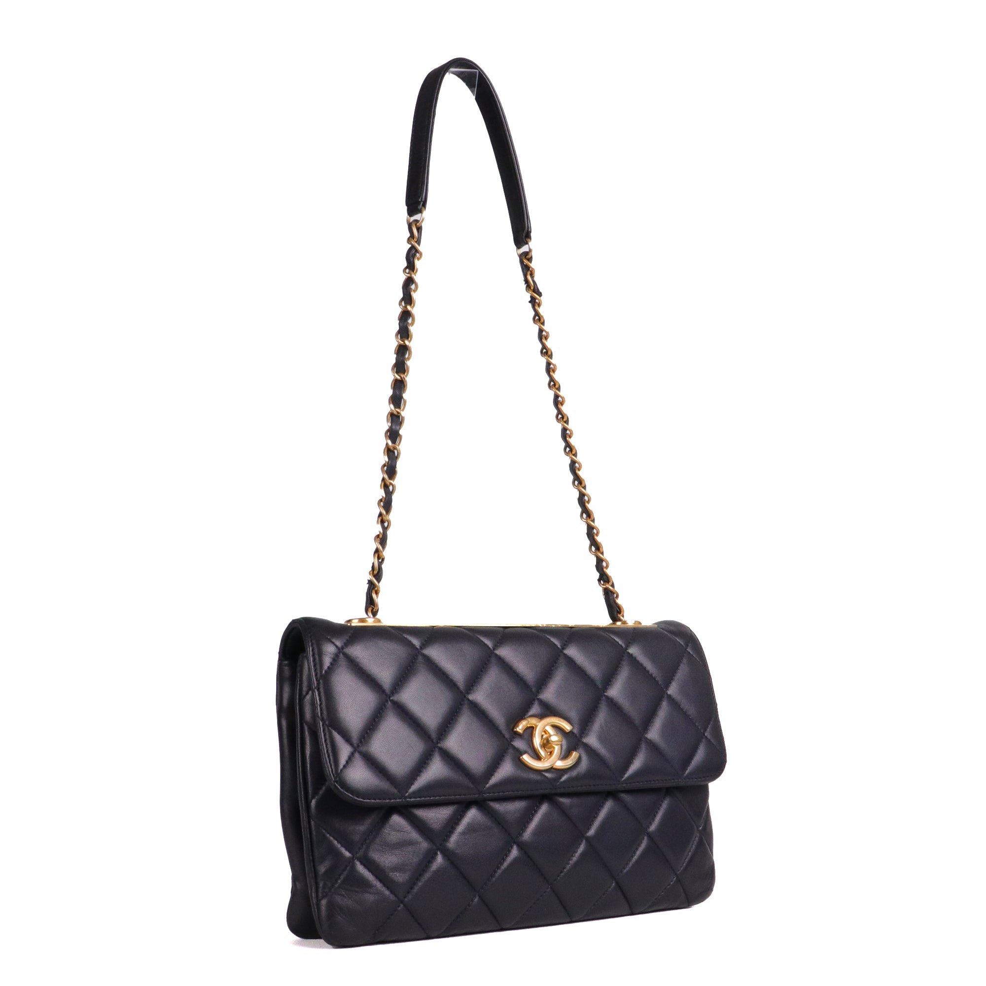 CHANEL - Trendy CC small handbag in navy blue leather