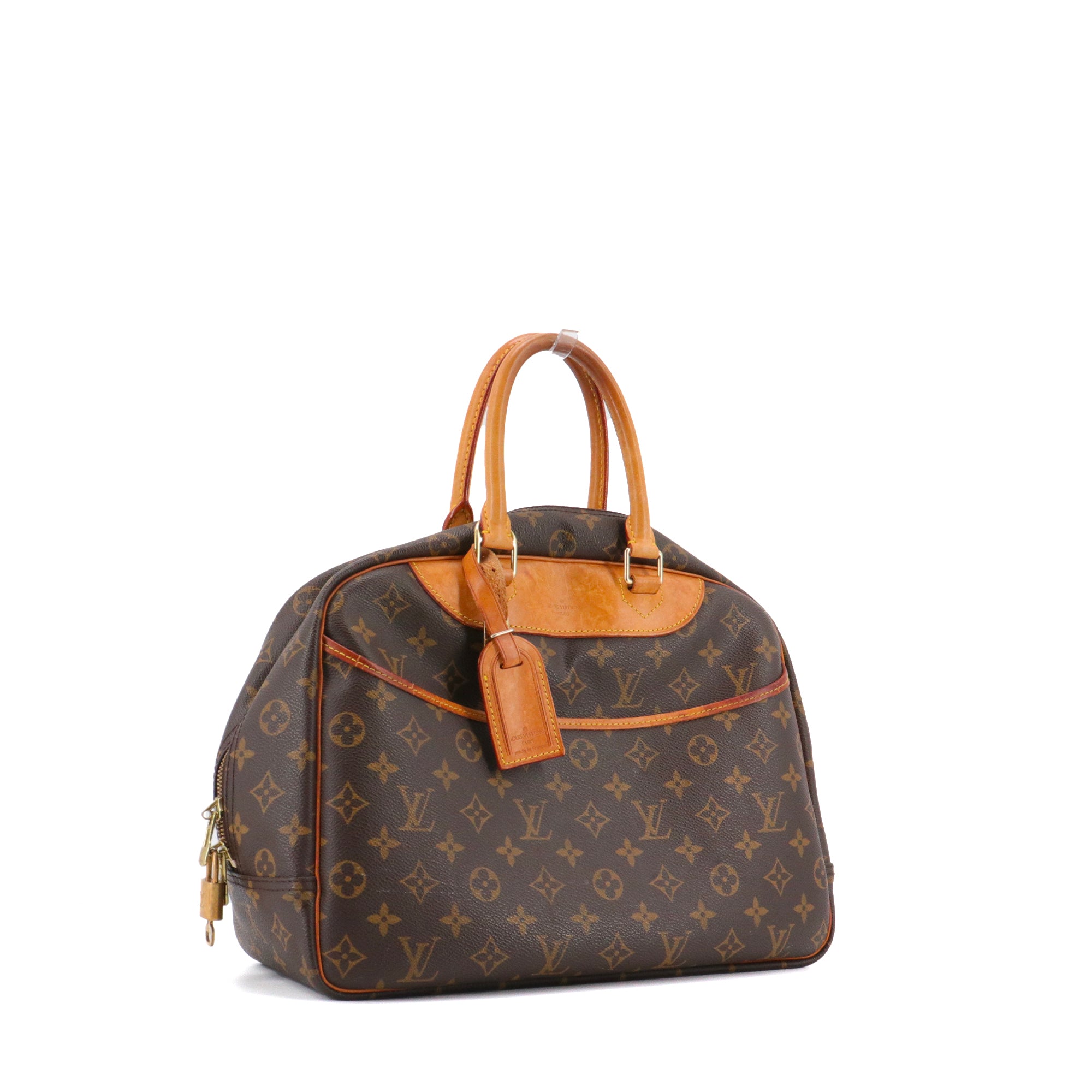LOUIS VUITTON - Sac à main Deauville Louis Vuitton en toile monogramée