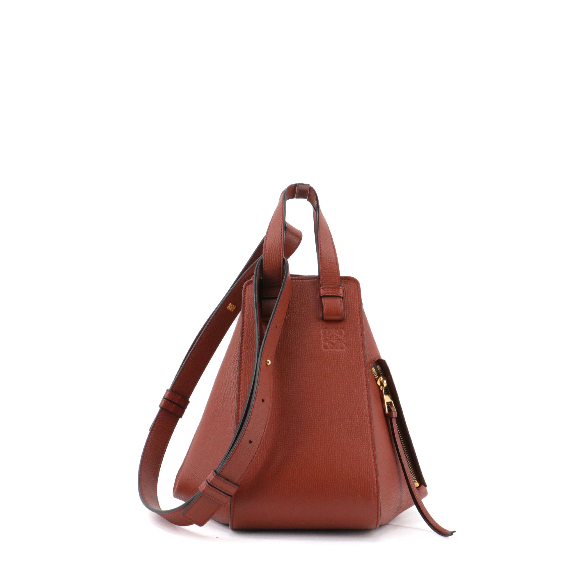 LOEWE - Sac à bandoulière Hammock PM Loewe en cuir marron