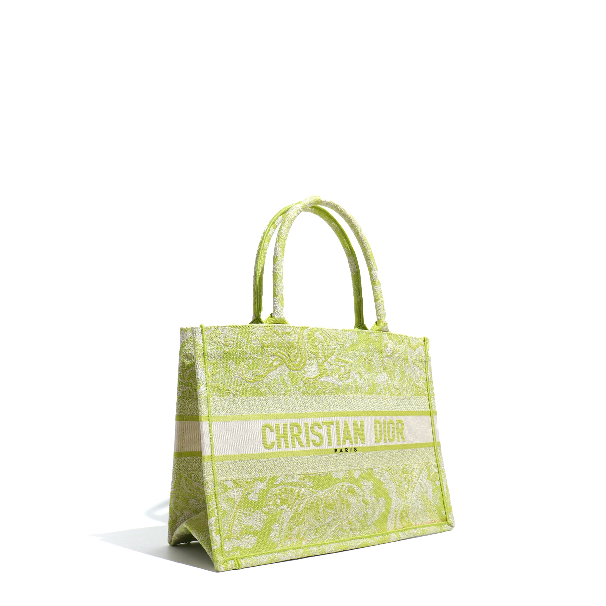 DIOR - Sac cabas Book Tote Medium Toile de Jouy vert anis
