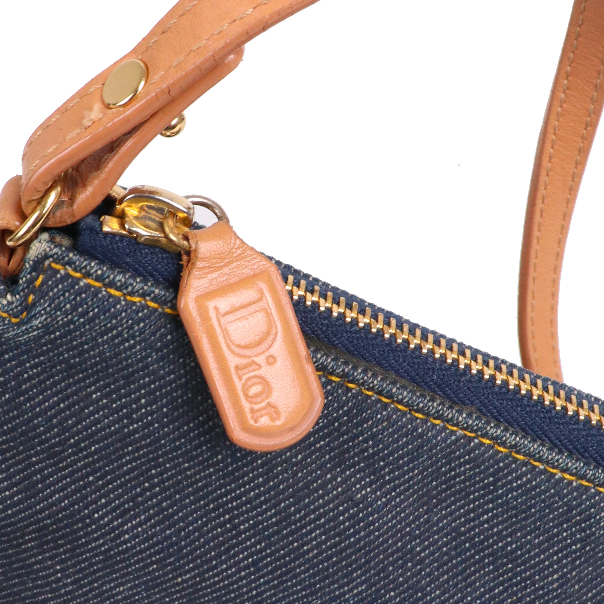 DIOR - Sac à épaule Saddle small Dior en denim vintage