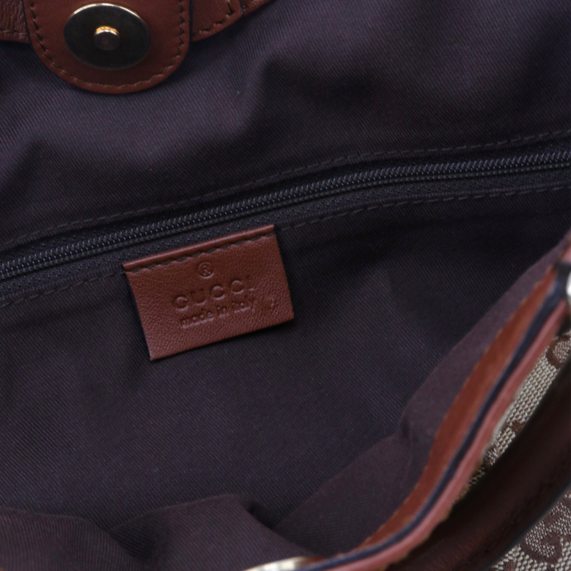 GUCCI - Sac à main Gucci en toile sûpreme GG et cuir marron