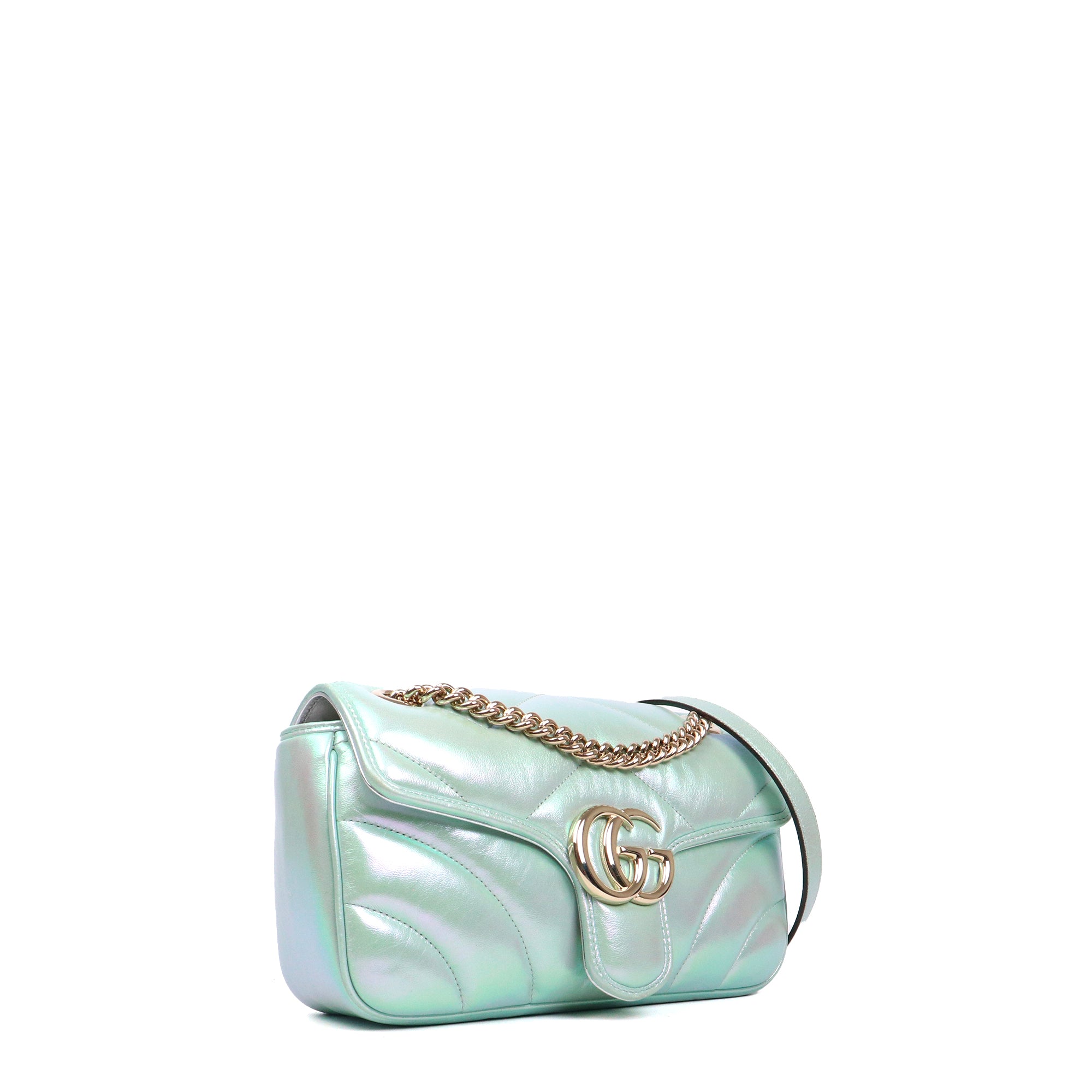 GUCCI - Gucci Small Size GG Marmont shoulder bag in pink leather