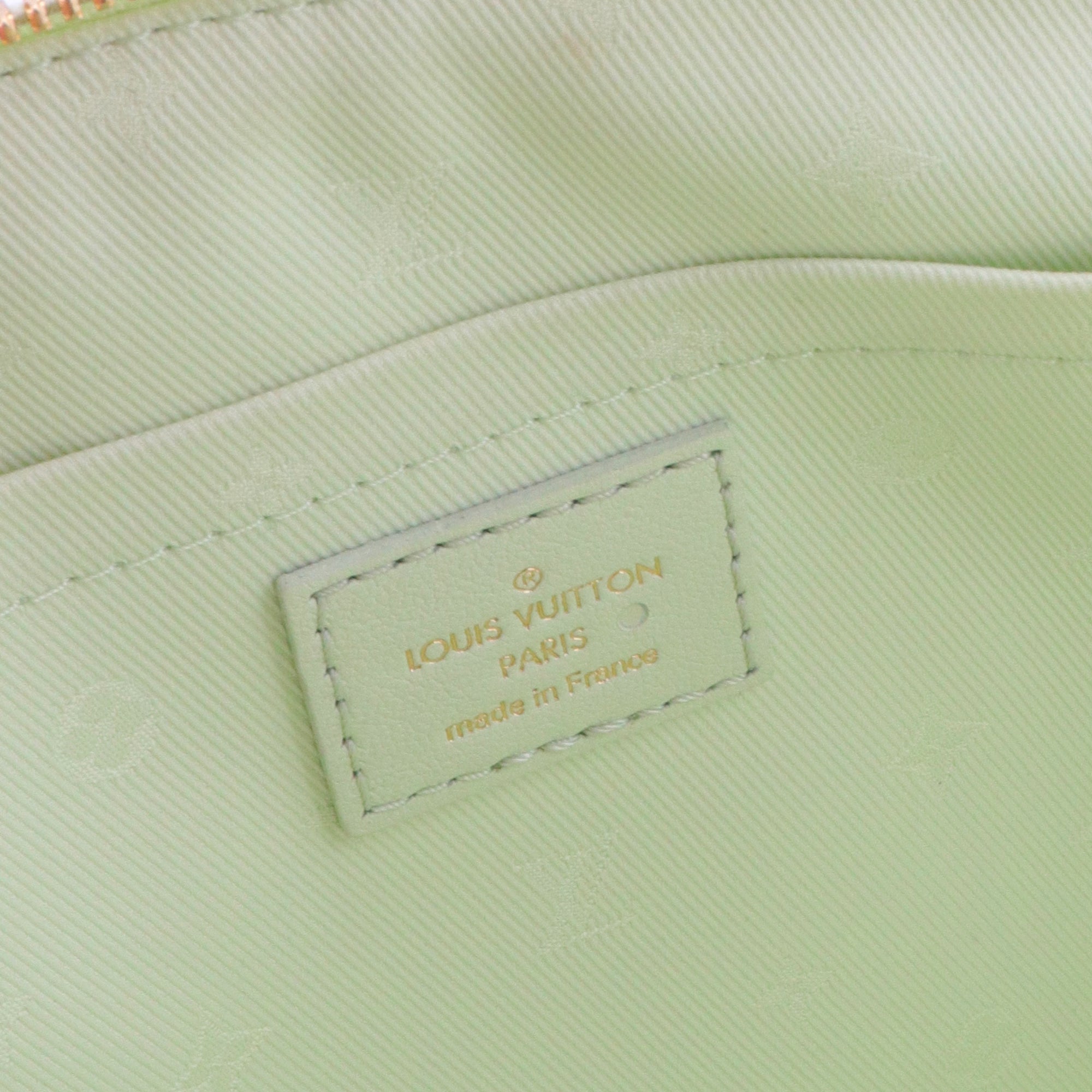 LOUIS VUITTON - Sac à bandoulière Alma BB Bubblegram Louis Vuitton en cuir vert d'eau