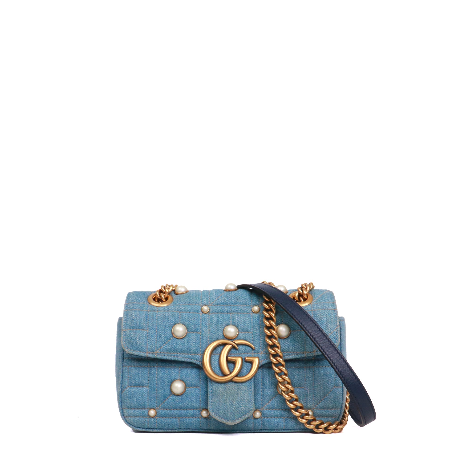 GUCCI - Marmont small size camera shoulder bag quilted in red velvet