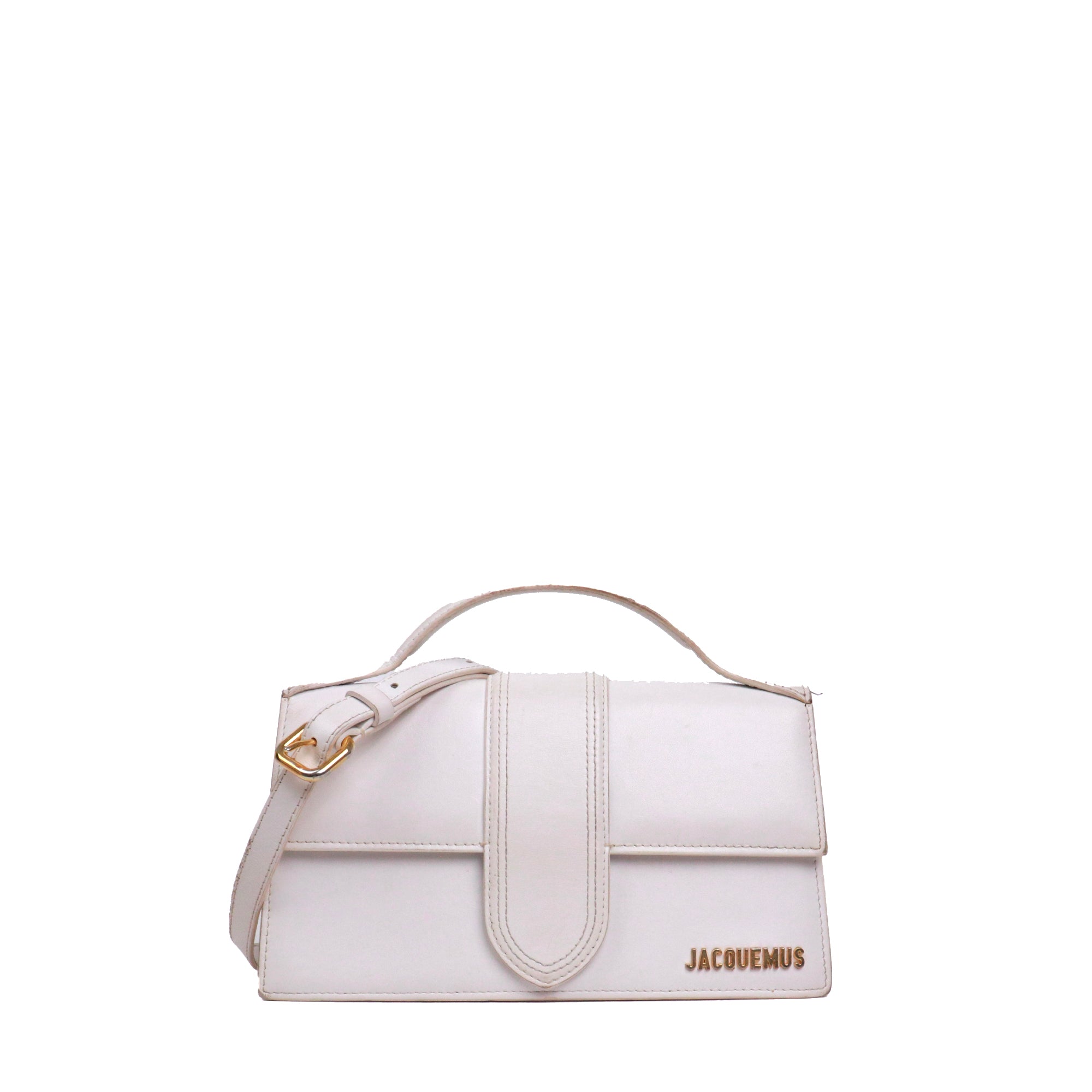 JACQUEMUS - Sac à bandoulière Le Grand Bambino Jacquemus en cuir blanc