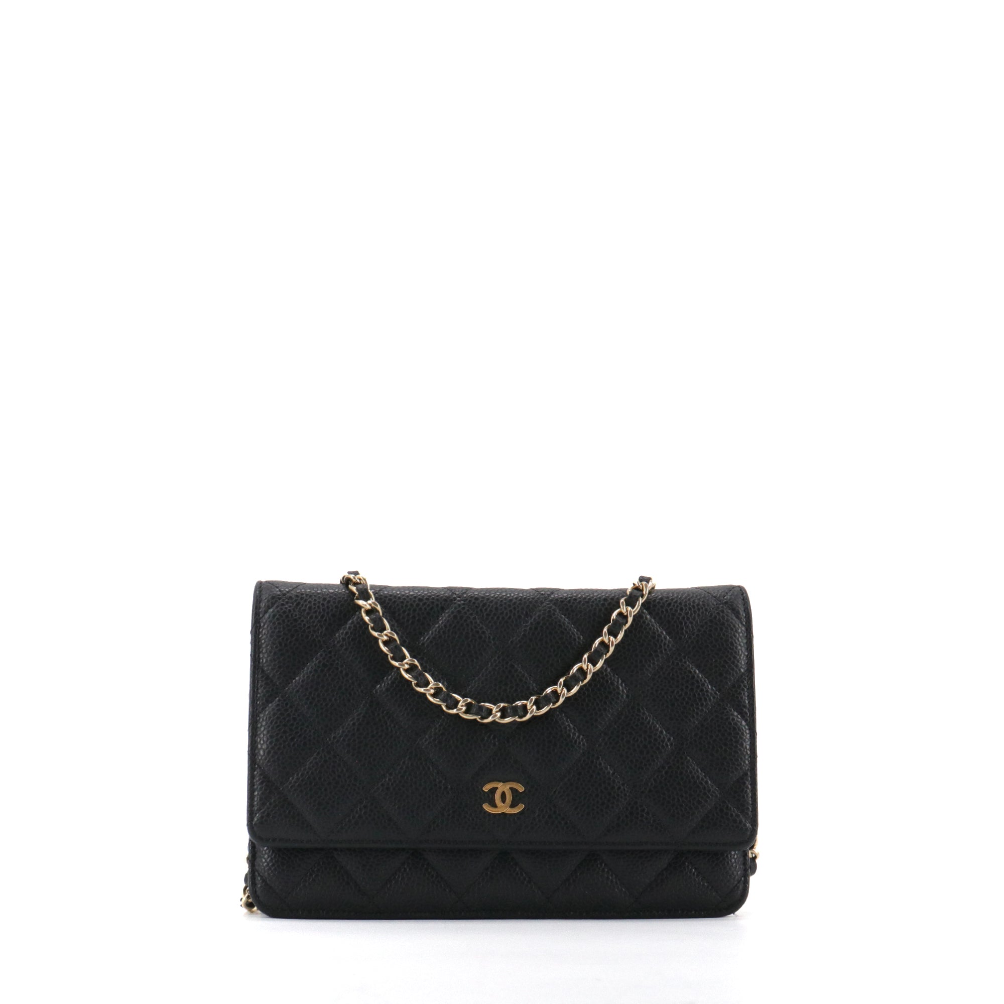 CHANEL - Sac à bandoulière Wallet On Chain Classique /Timeless Chanel en cuir caviar noir