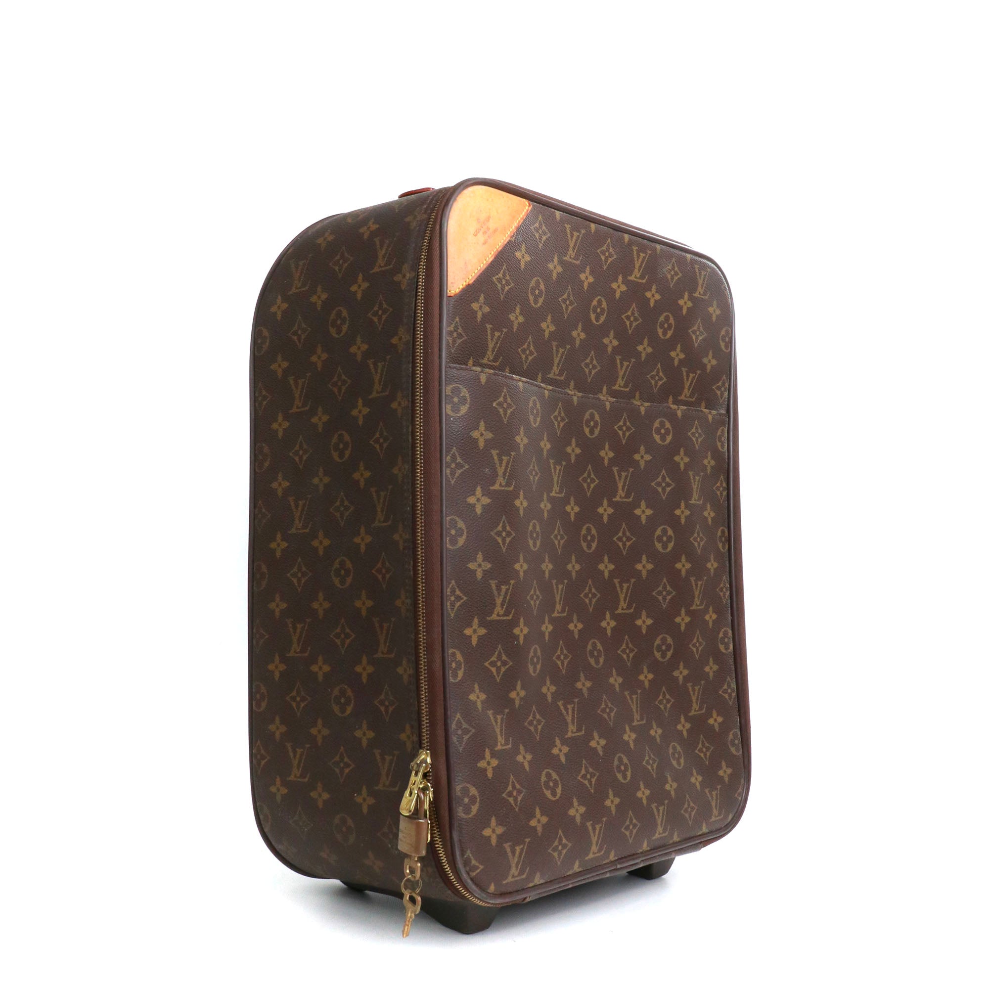 LOUIS VUITTON - Valise Pégase 45 Louis Vuitton en toile monogramme