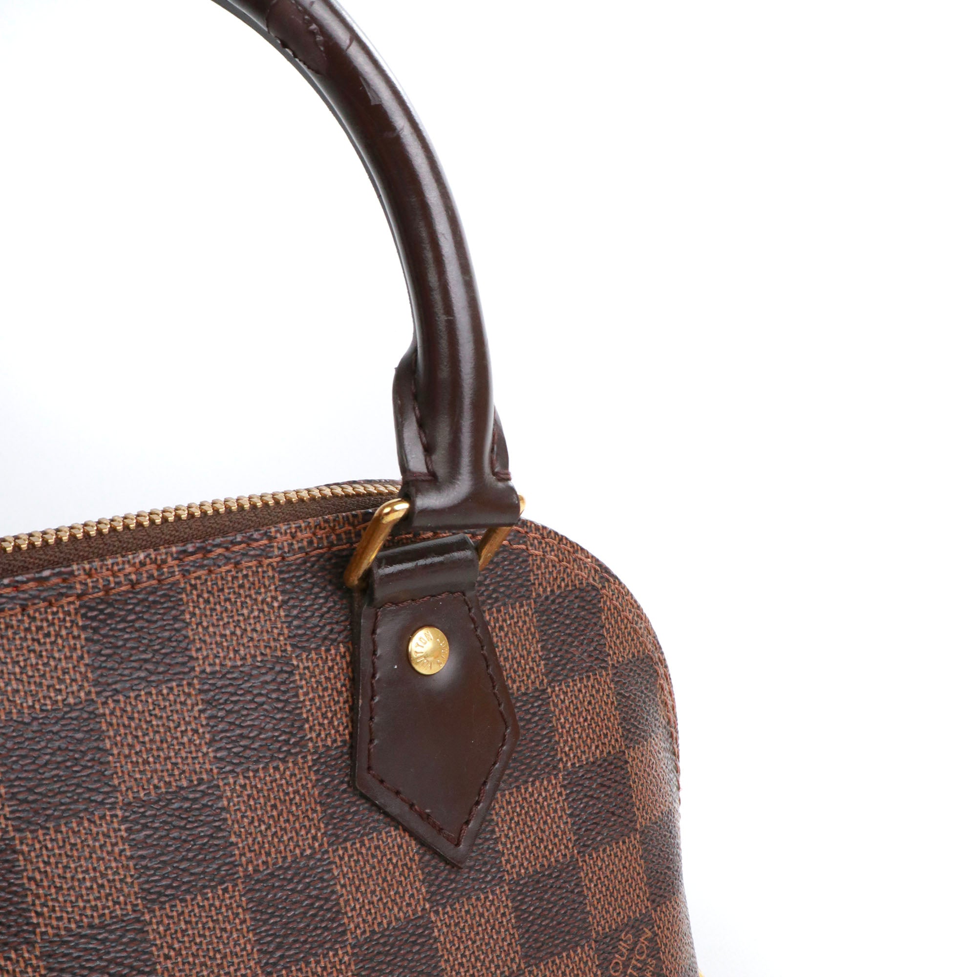 LOUIS VUITTON - Sac à bandoulière Alma BB Louis Vuitton en toile damier ébène