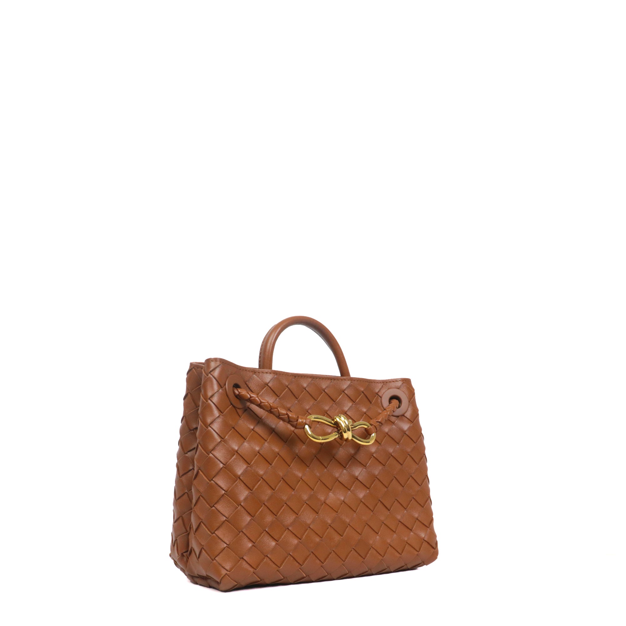 BOTTEGA VENETA - Sac à bandoulière Andiamo small Bottega Veneta en cuir marron