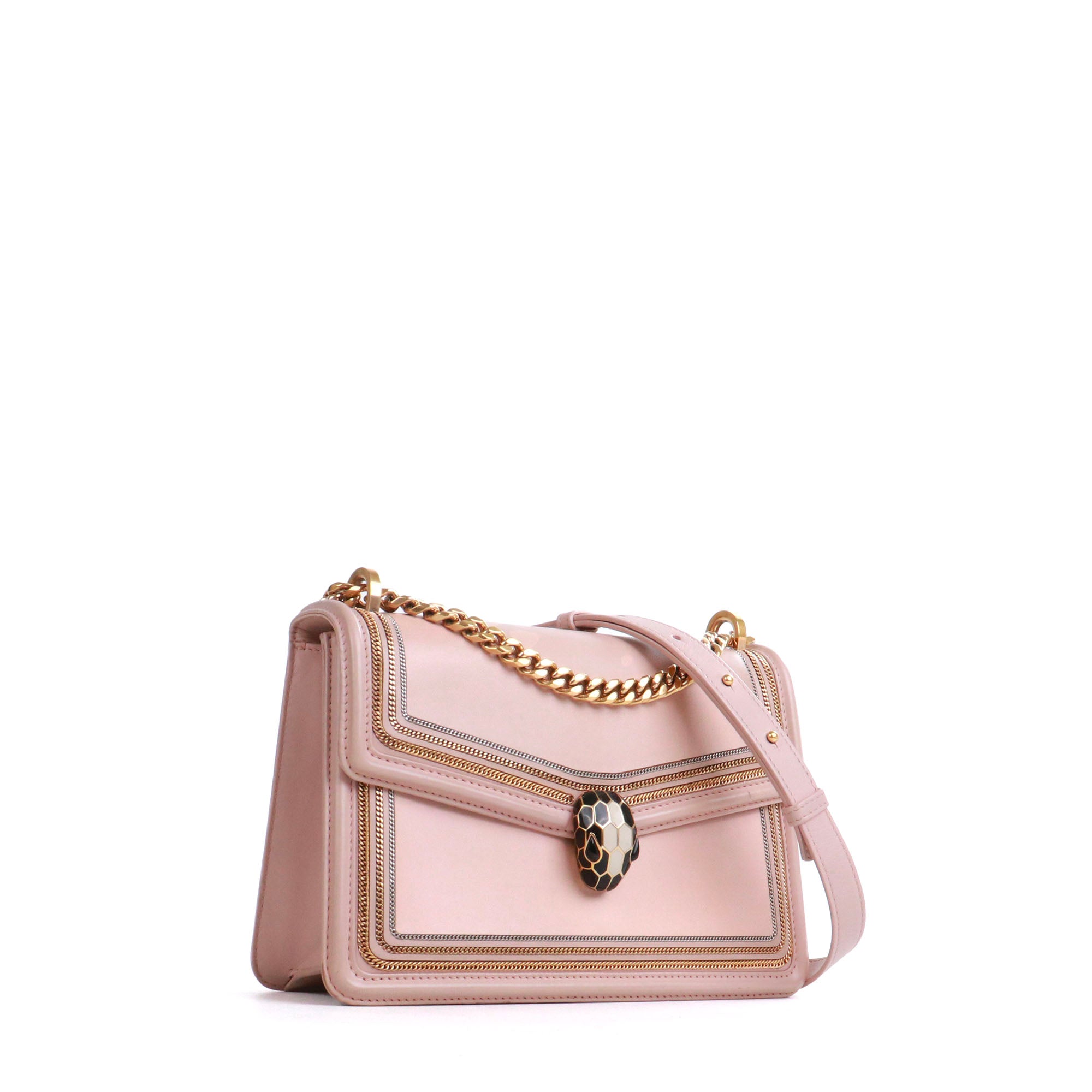 BULGARI - Sac à bandoulière Serpenti Bvlgari en cuir rose édition limitée