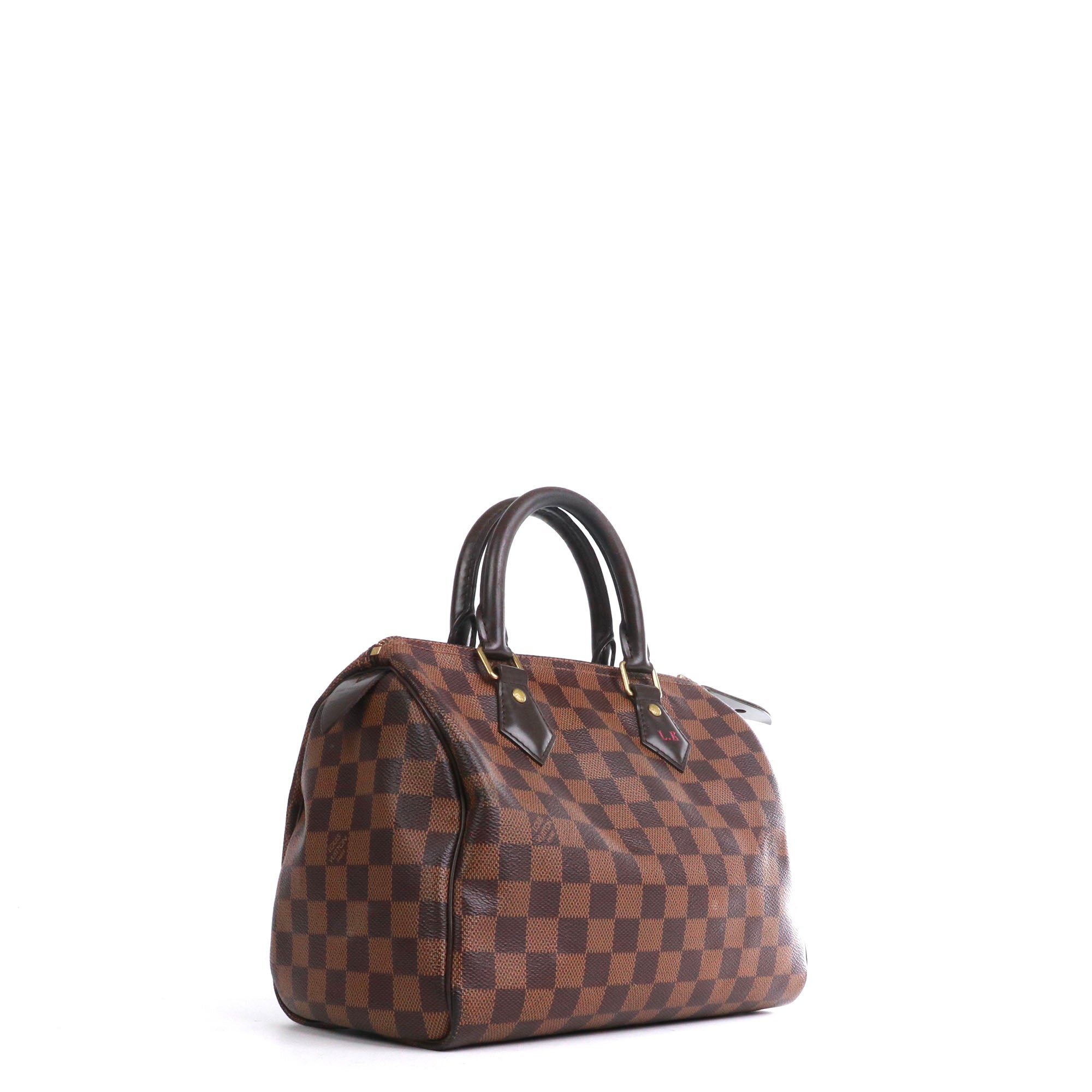LOUIS VUITTON - Sac à main Speedy 25 Louis Vuitton en toile damier ébène