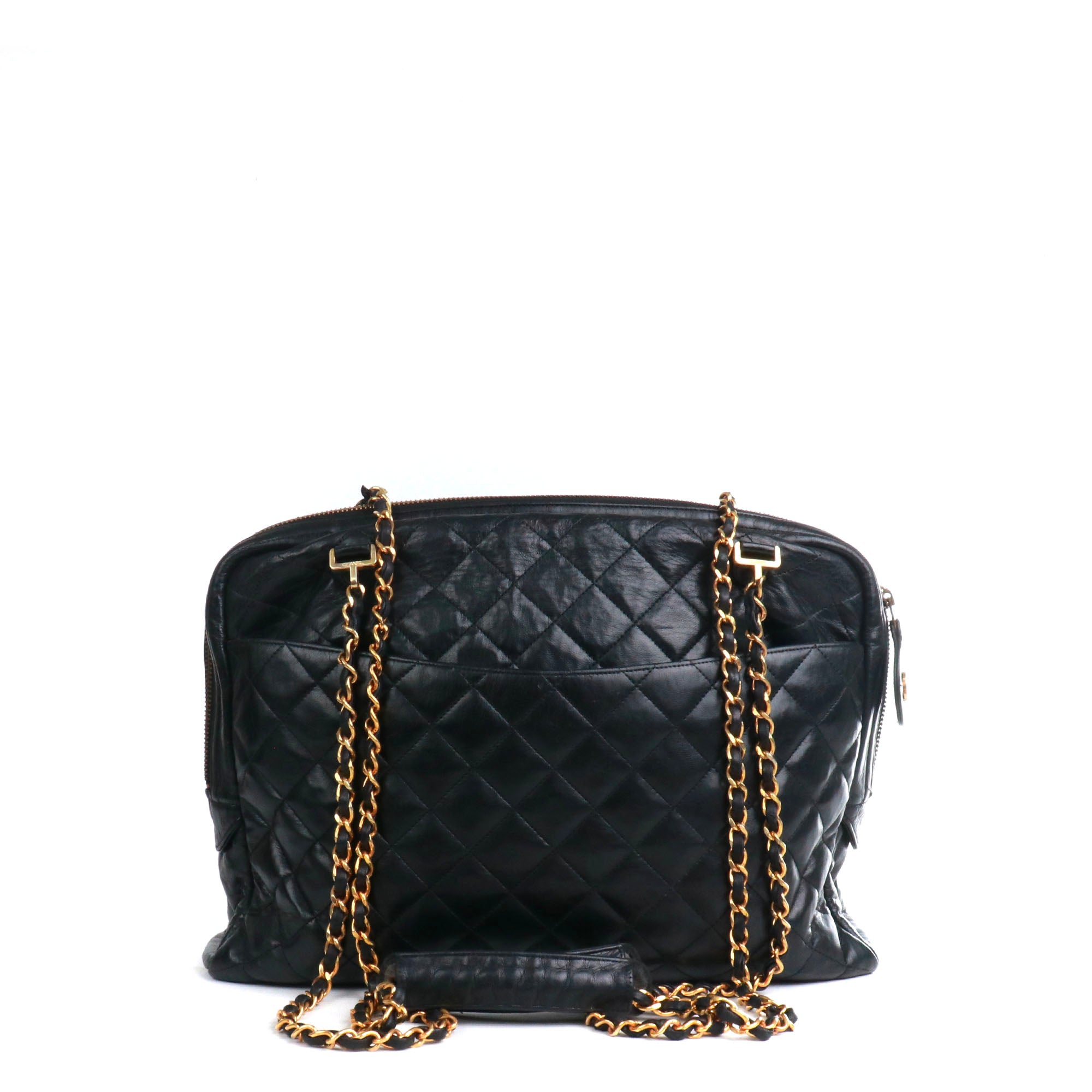 CHANEL - Vintage Chanel Caméra shoulder bag in cream white leather