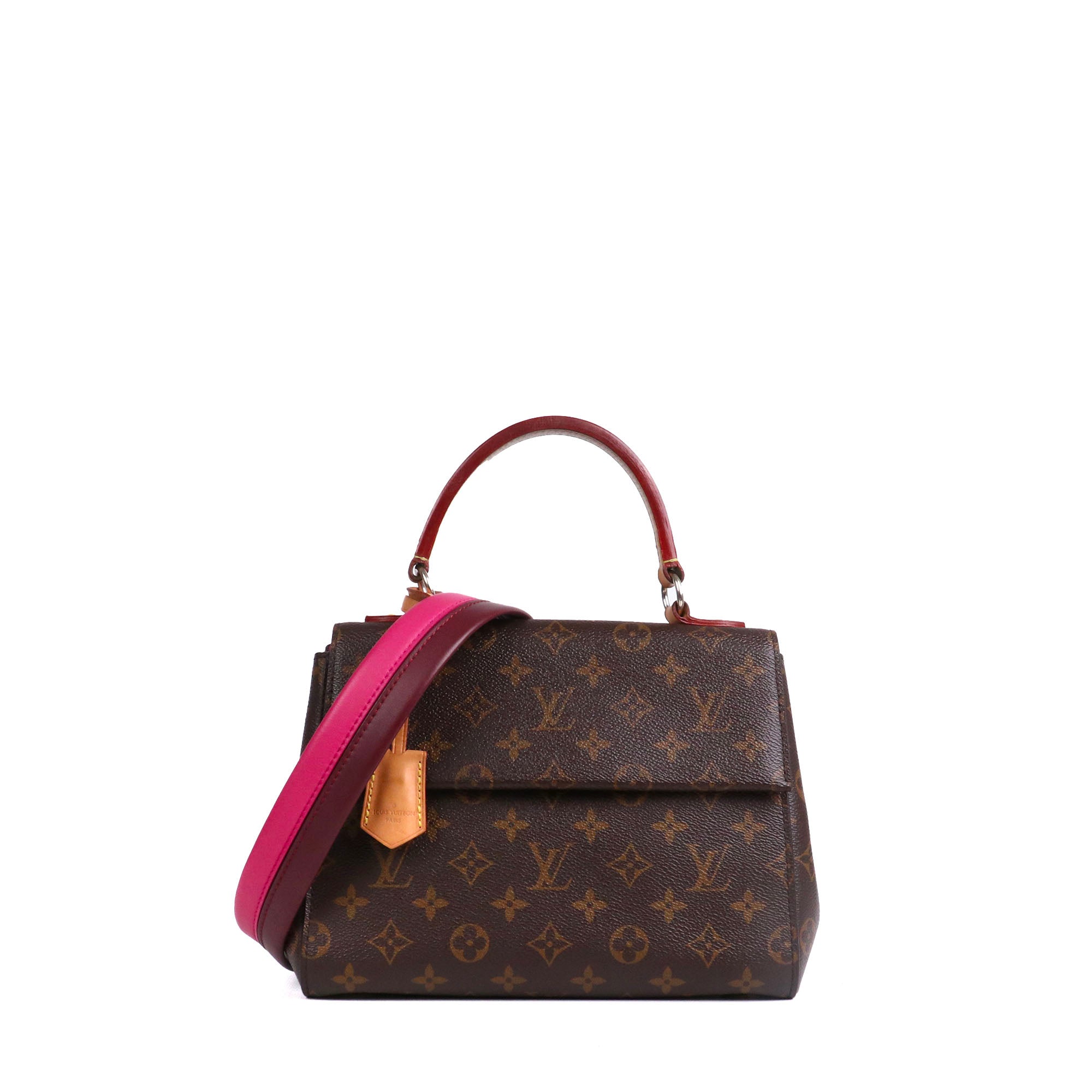 LOUIS VUITTON - Sac à main Cluny BB Louis Vuitton en toile monogrammée marron
