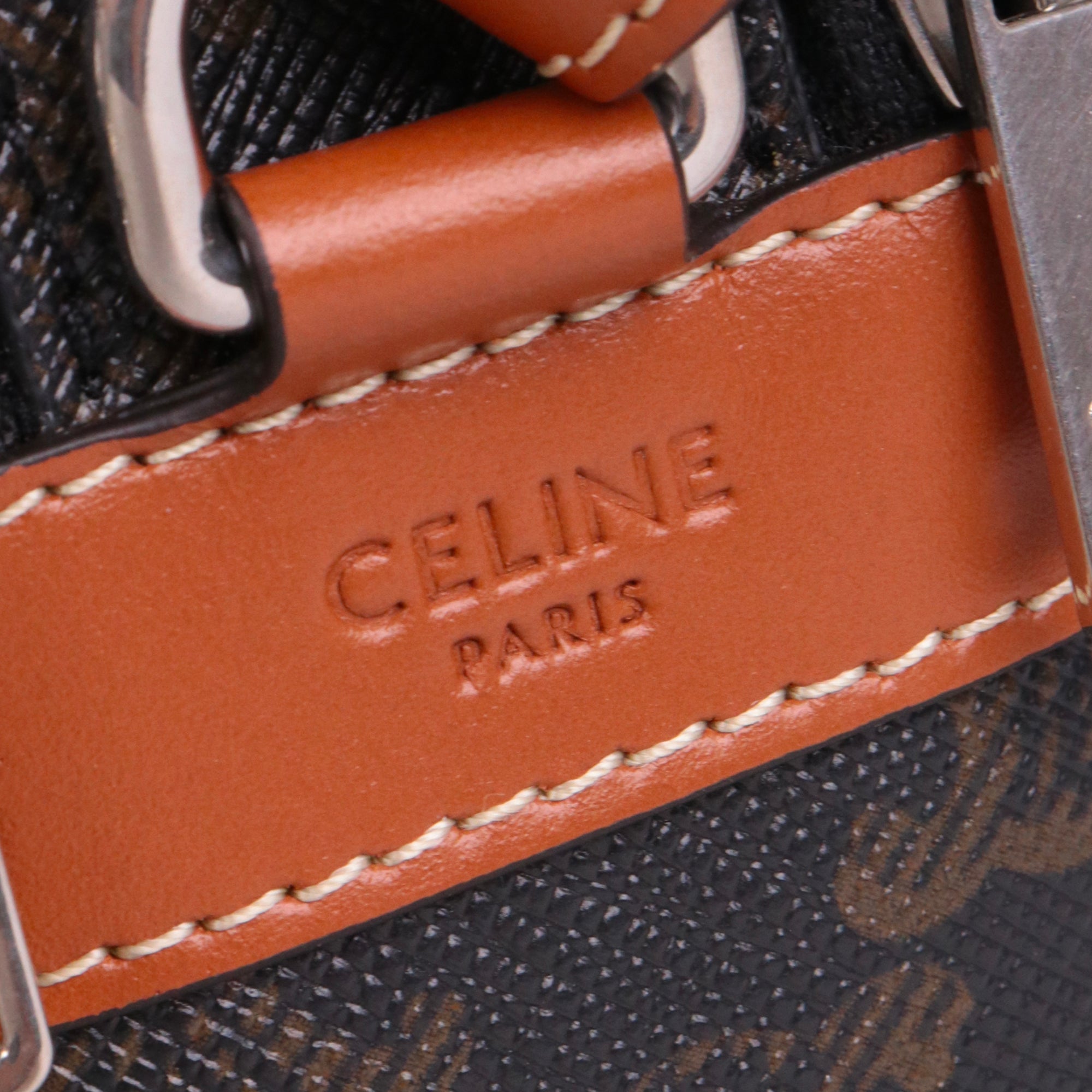 CELINE - Sac à bandoulière Messenger Double Zip Celine en cuir et toile enduite