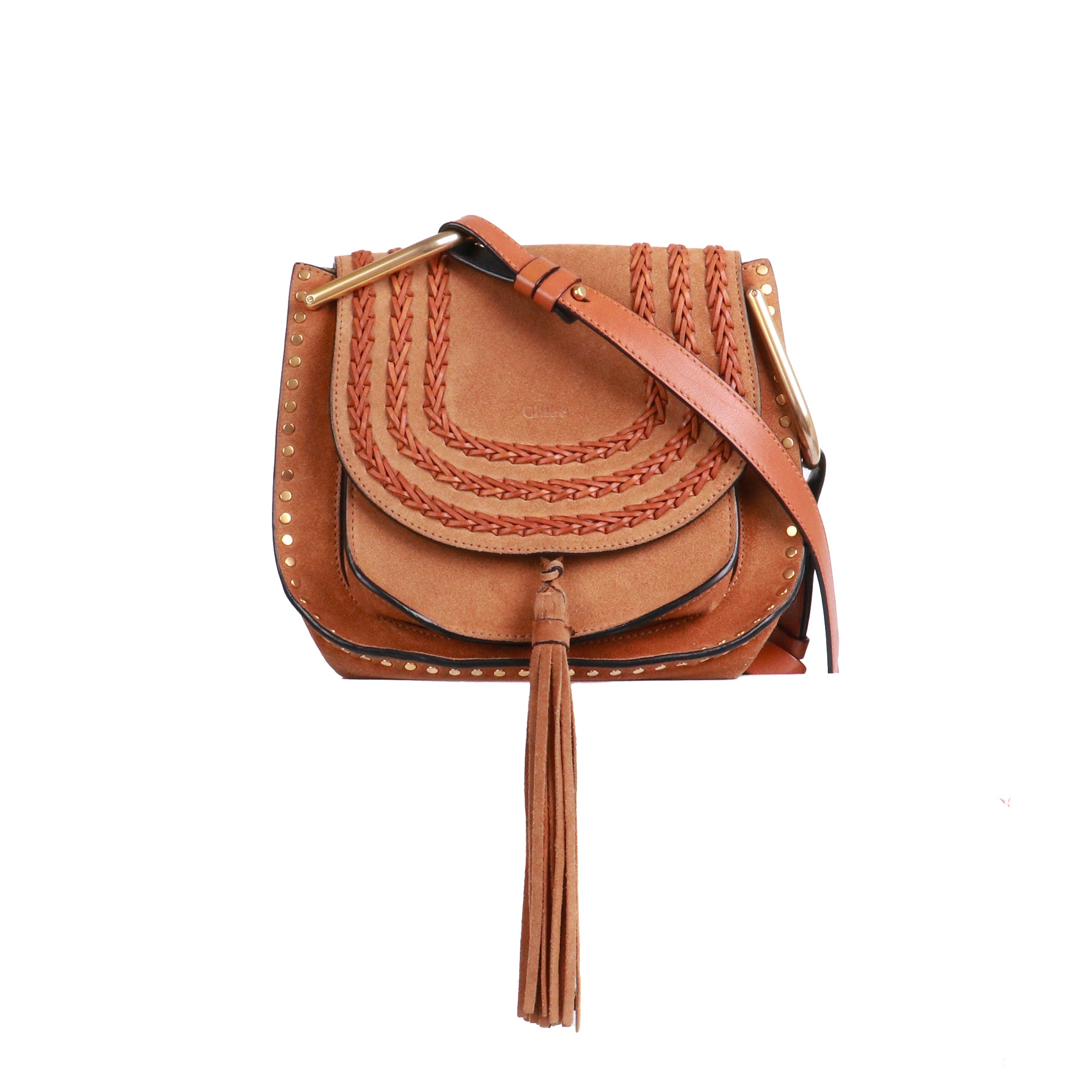 CHLOÉ - Sac à bandoulière Hudson Chloé en daim marron