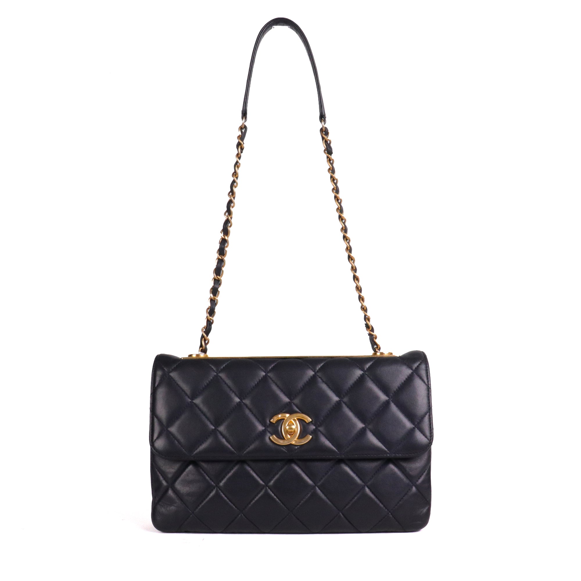 CHANEL - Trendy CC small handbag in navy blue leather