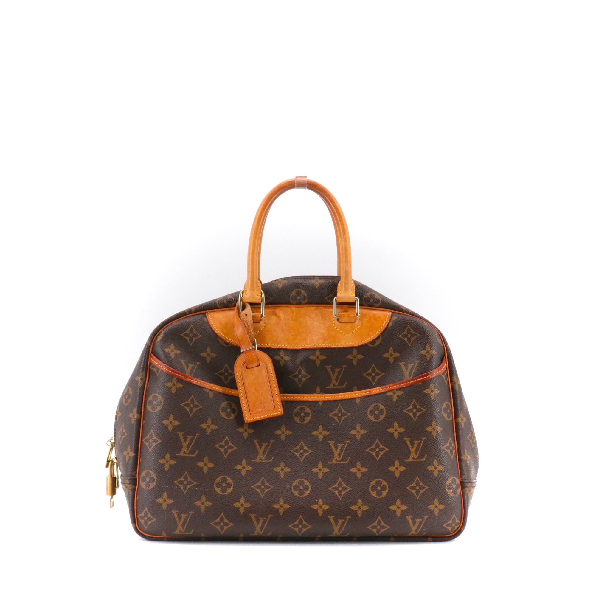 LOUIS VUITTON - Sac à main Deauville Louis Vuitton en toile monogramée