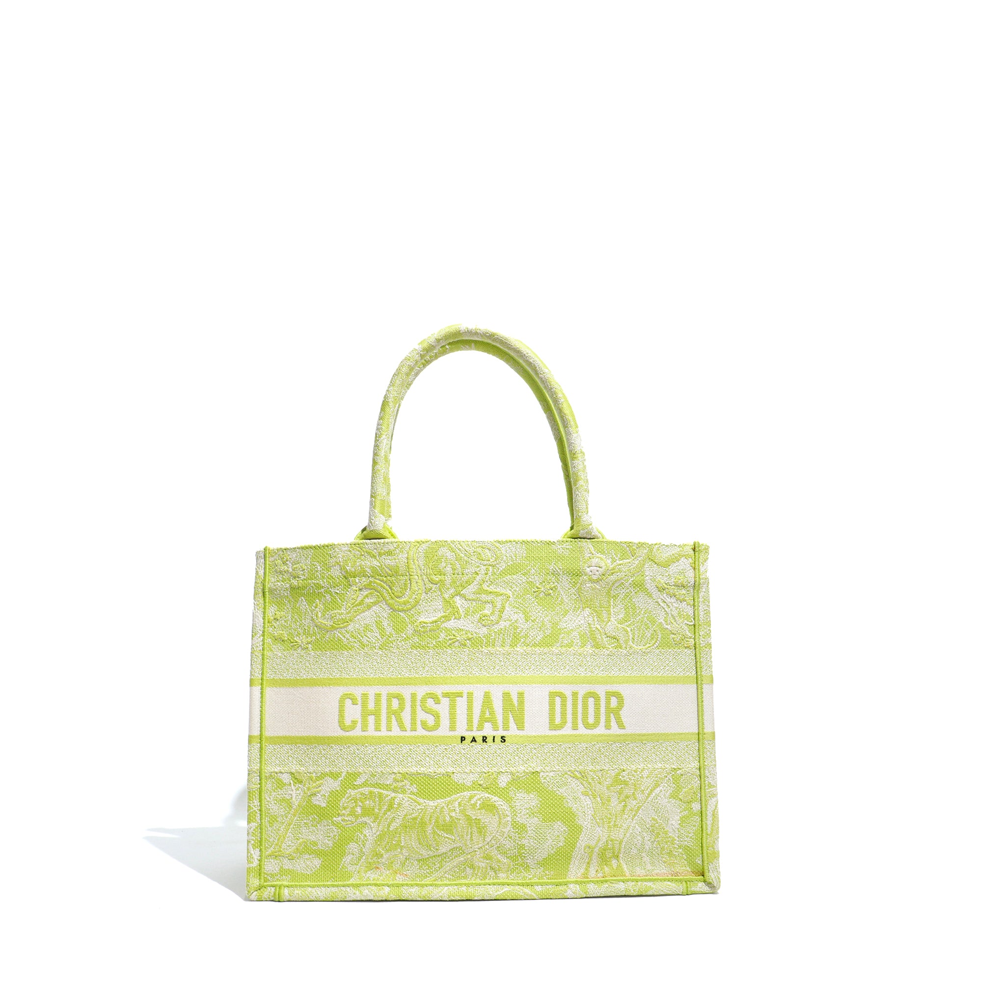 DIOR - Sac cabas Book Tote Medium Toile de Jouy vert anis